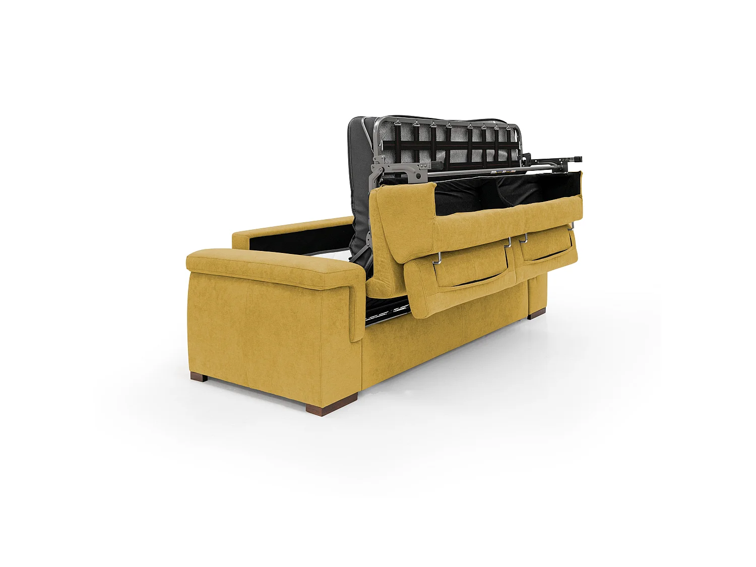Giunone Divano letto mat. H18 240 cm (mat. 160x197 cm) giallo