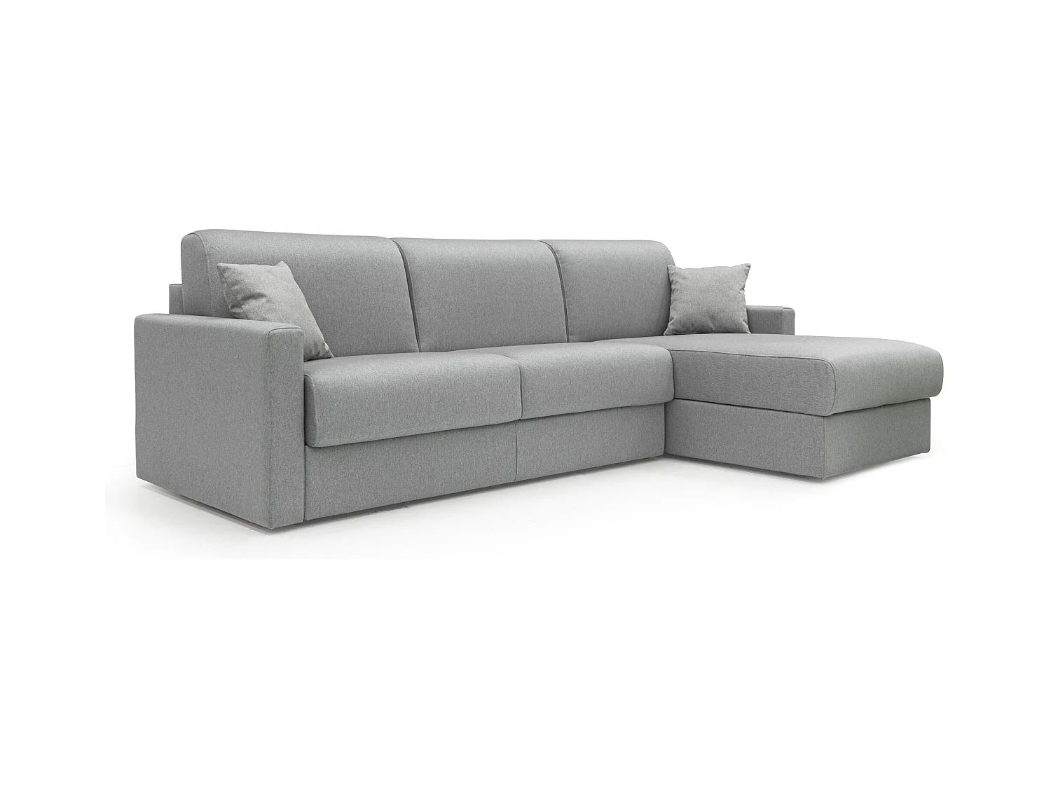 Chris Sofá esquinero de 5 plazas en tejido impermeable 288 cm Izquierdo (mat. 160x197) Gris