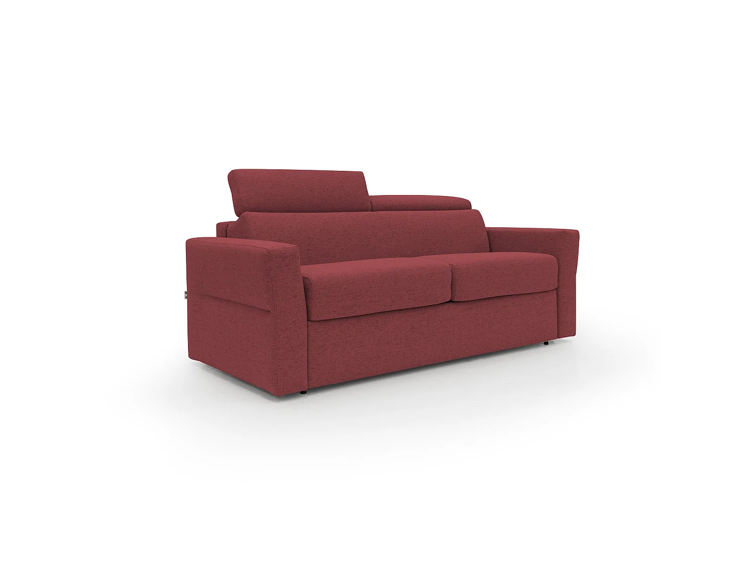Avalon Canapé lit matelas H18 cm de haut en tissu imperméable T03 180 cm (120x197) rouge