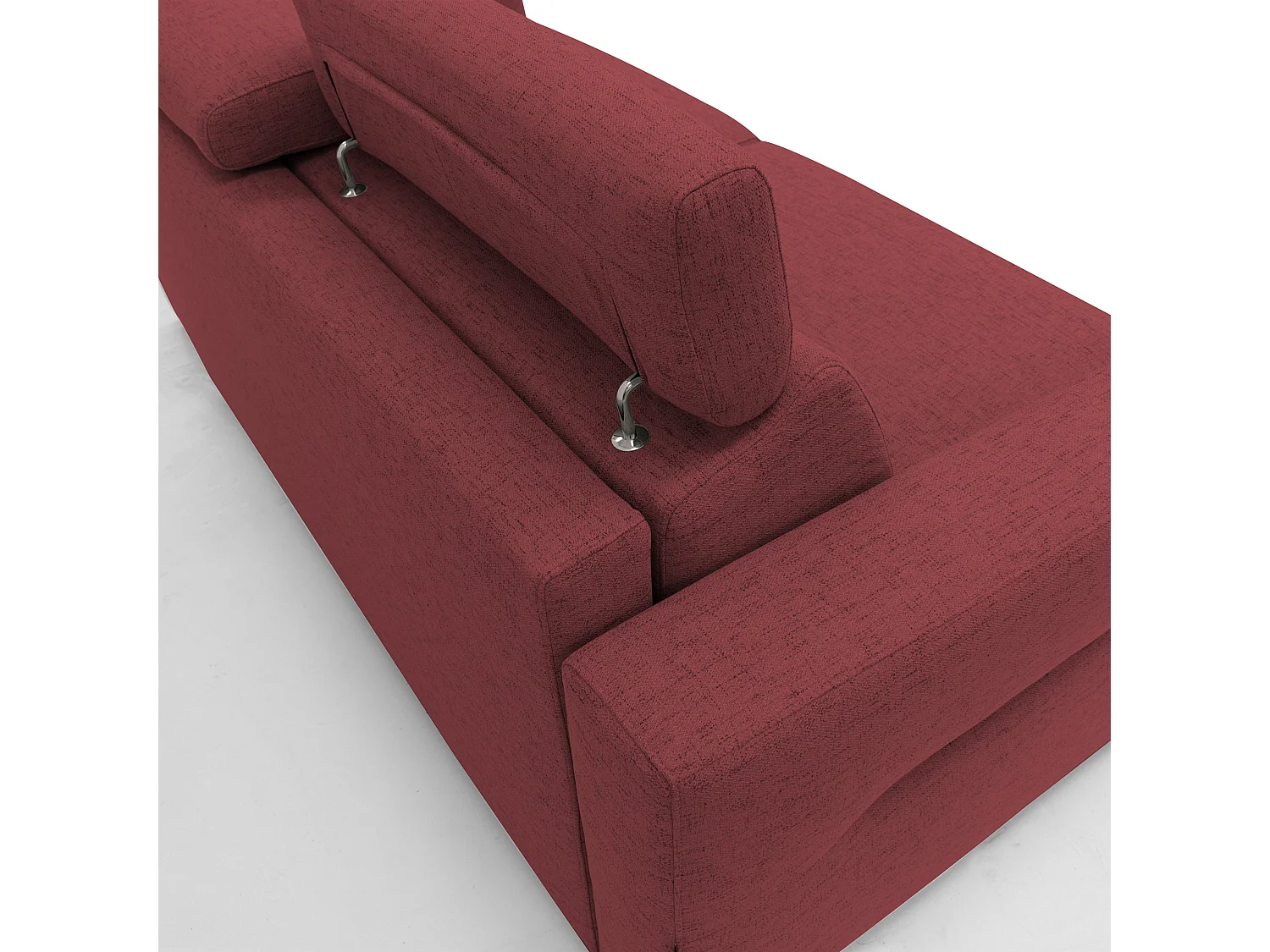 Avalon Canapé lit matelas H18 cm de haut en tissu imperméable T03 180 cm (120x197) rouge