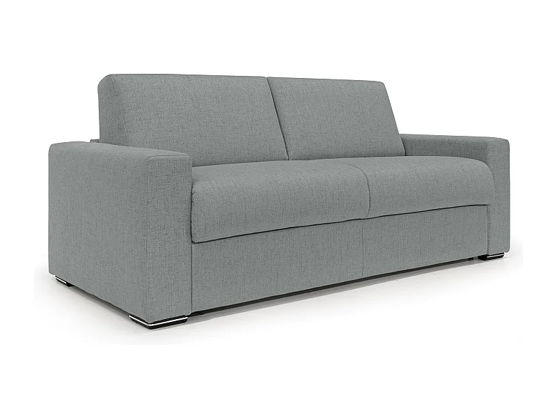 Nixon Schlafsofa mit 20 cm Matratze aus wasserfestem Stoff T03 220 cm (mat. 160x197) Grau
