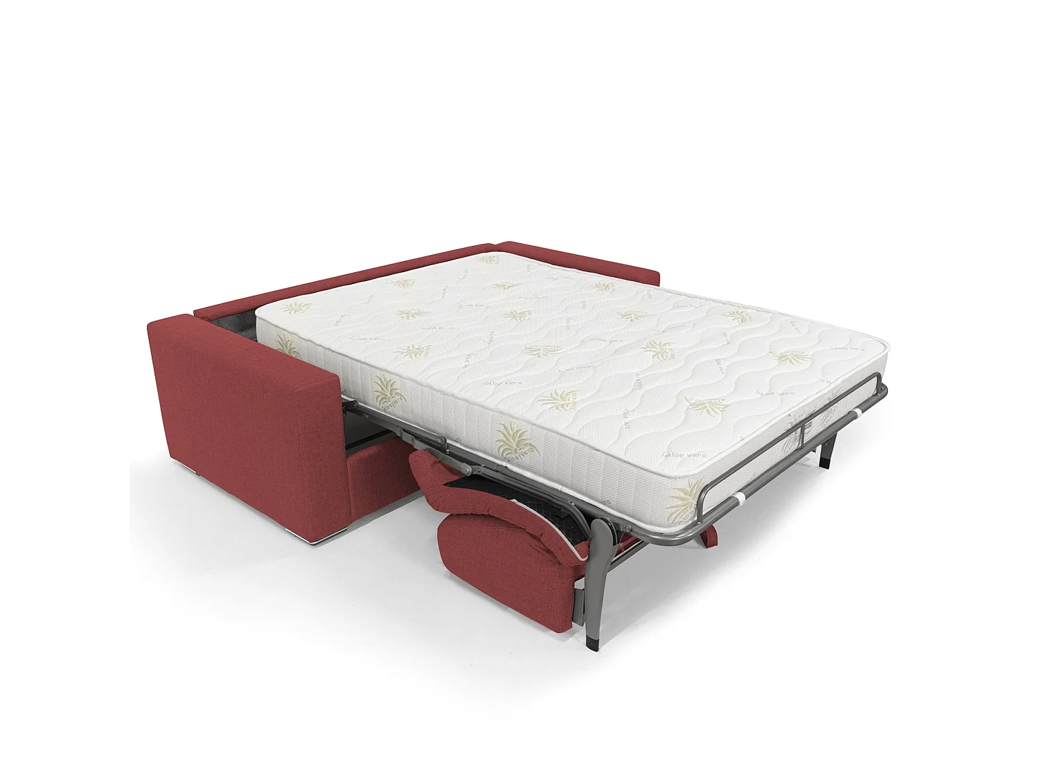 Nixon Divano letto c/mat. H 20 cm 200 cm (mat. 140x197) Rosso