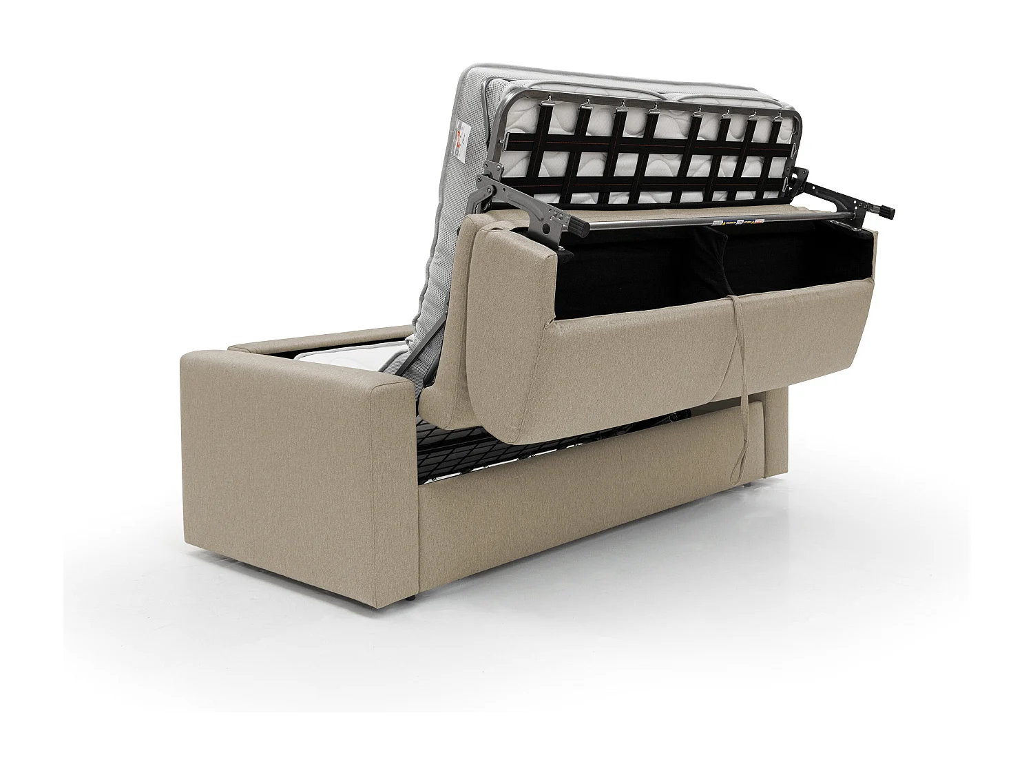 Kansas Canapé lit convertible h20 cm en tissu imperméable T13 172 cm (mat. 120x197) beige