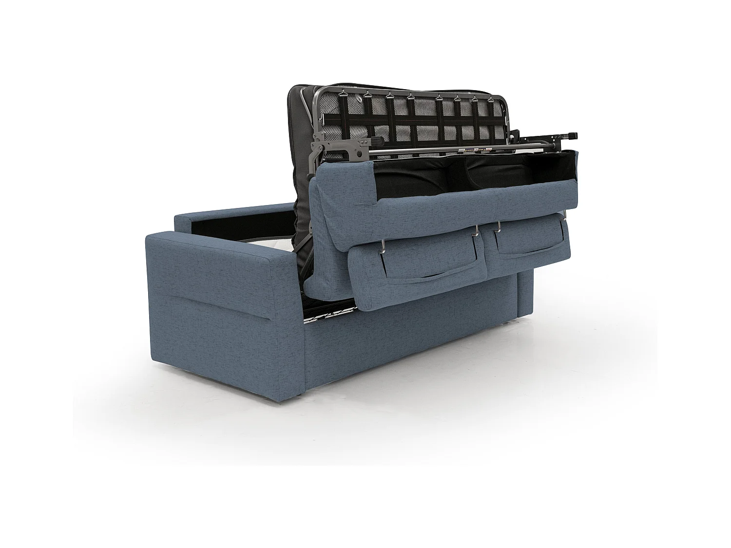 Avalon Schlafsofa mit 18 cm hoher Matratze aus wasserfestem Stoff T03 200 cm (140x197) blau