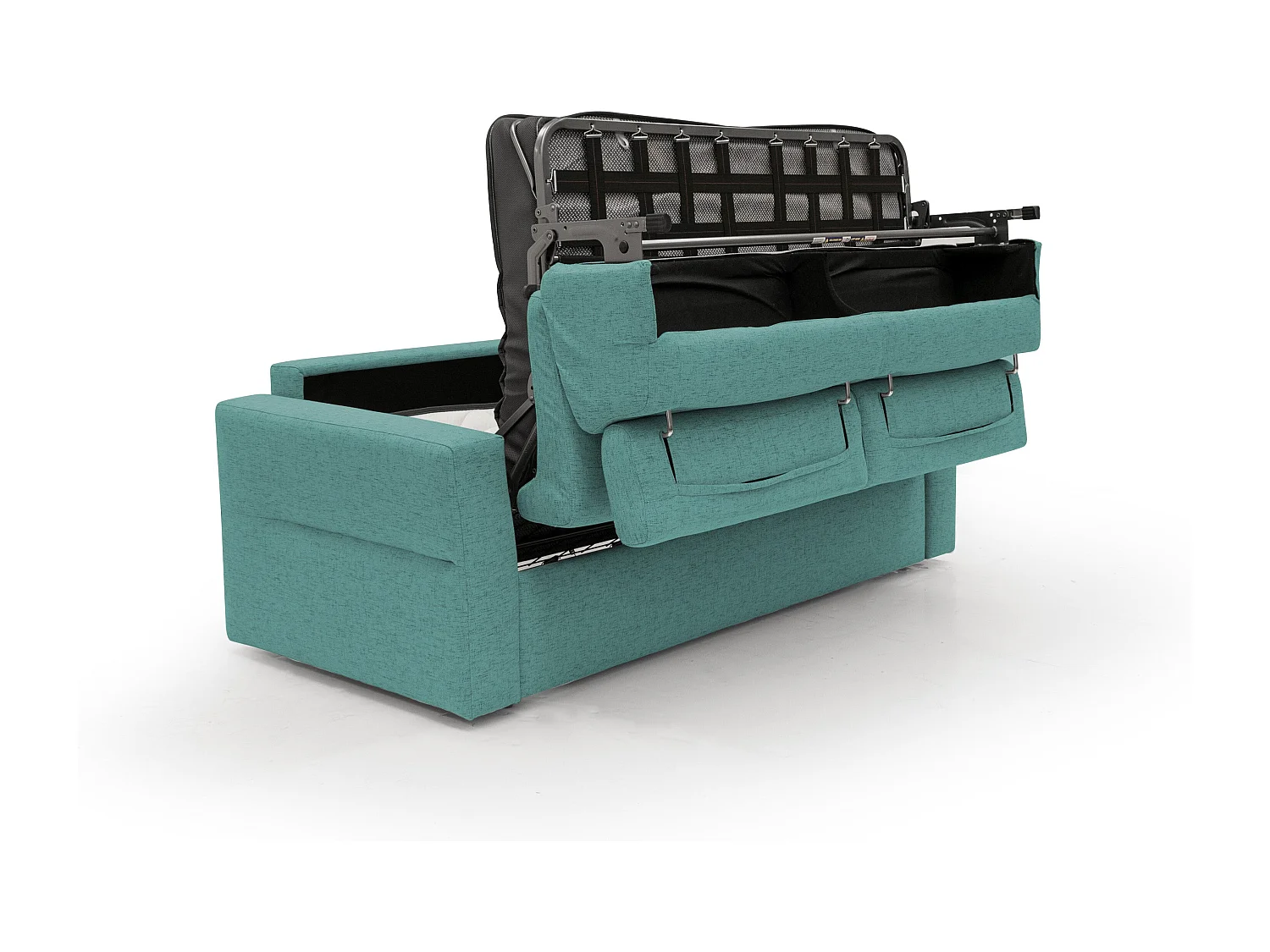 Avalon Schlafsofa mit 18 cm hoher Matratze aus wasserfestem Stoff T03 220 cm (160x197) aquamarin