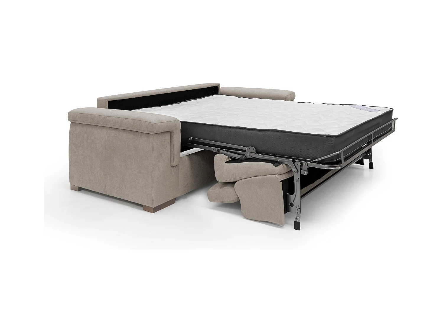 Giunone Canapé convertible matelas H18 cm en tissu imperméable T02 240 cm (mat. 160x297) beige