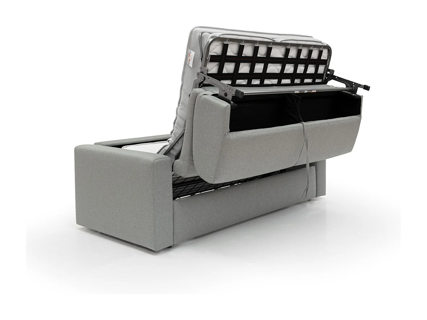 Kansas Canapé lit convertible h20 cm en tissu imperméable T13 172 cm (mat. 120x197) gris