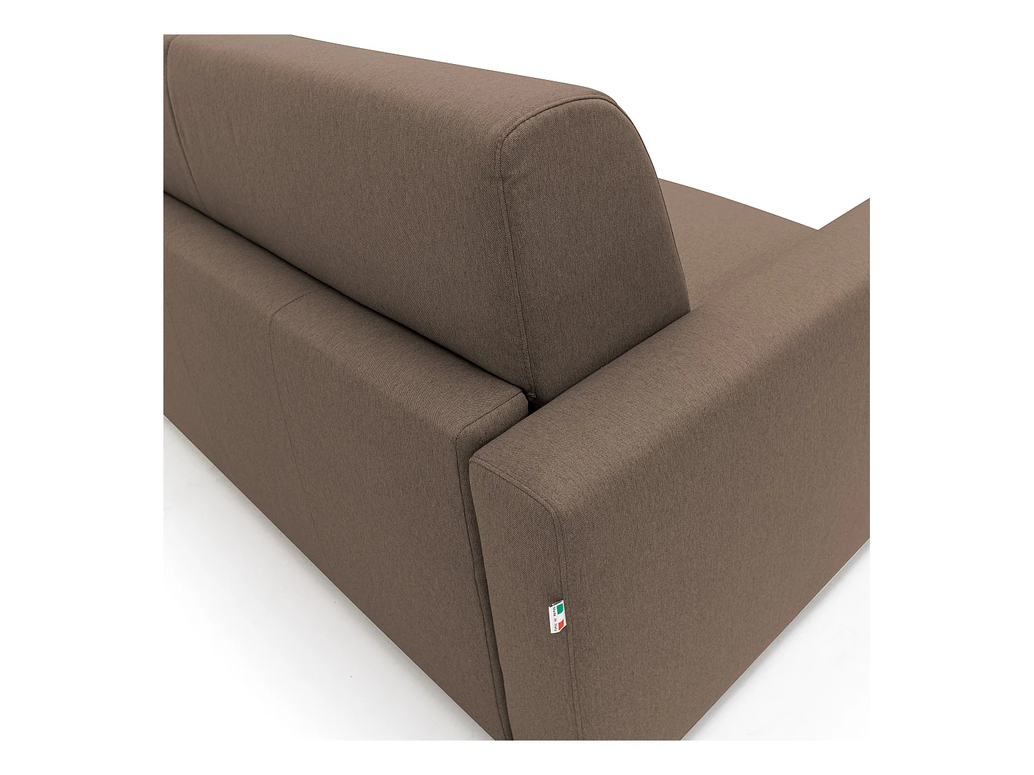 Kansas Sofá cama convertible H20 cm en tela impermeable 192 cm (mat. 140x197) Marrón