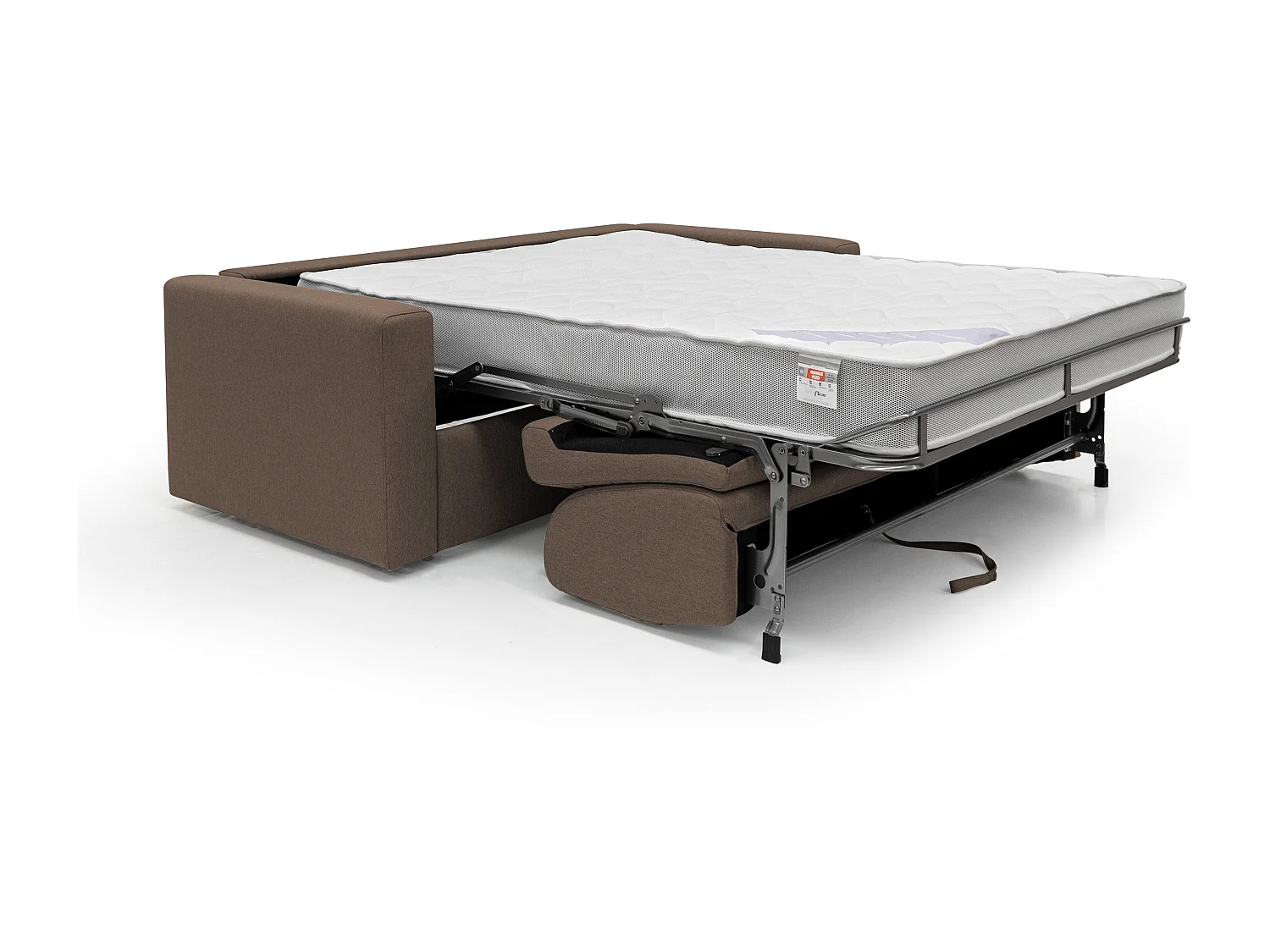 Kansas Canapé lit convertible h20 cm en tissu imperméable T13 192 cm (mat. 140x197) brun