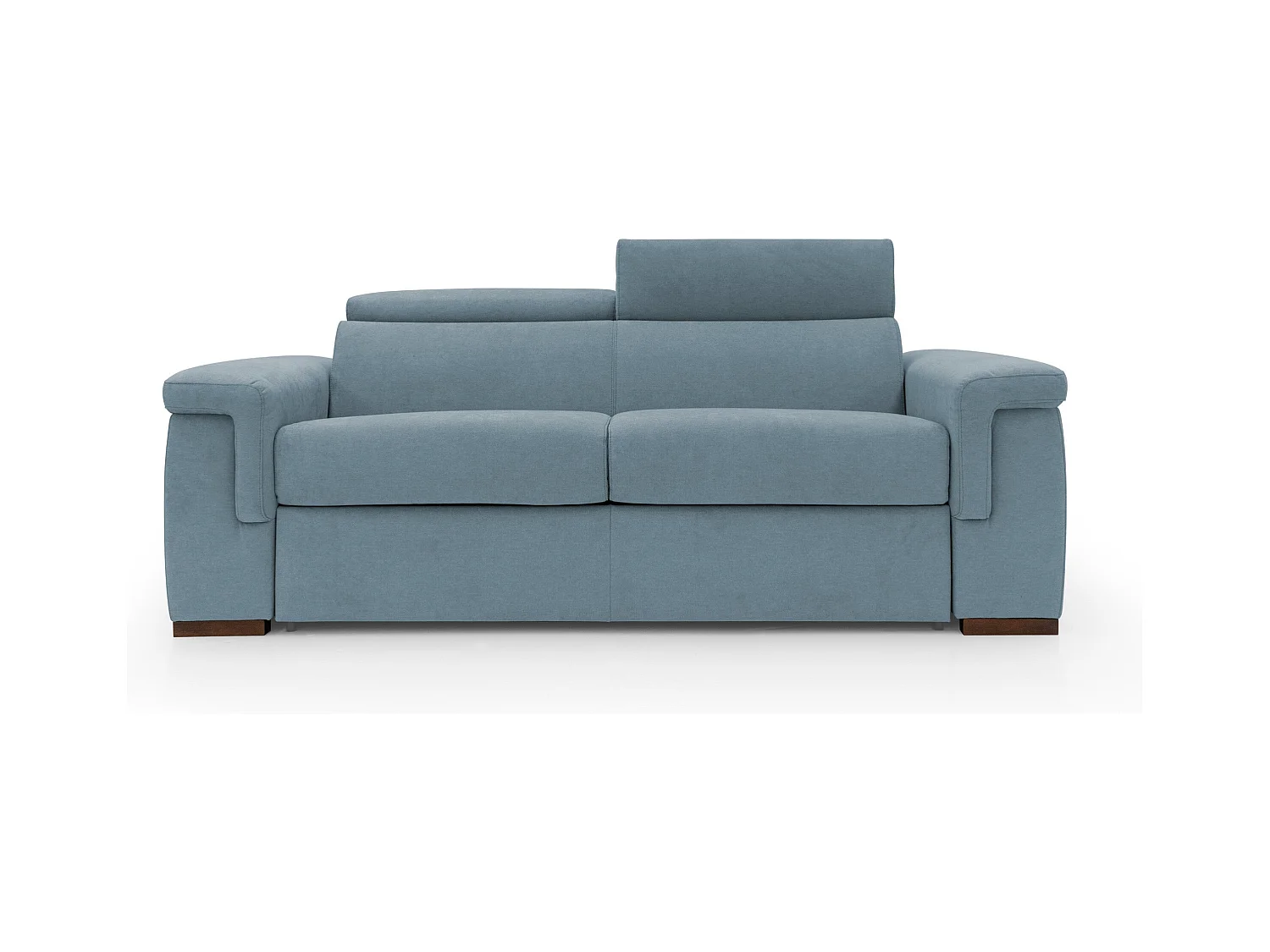 Giunone Canapé convertible matelas H18 cm en tissu imperméable T02 200 cm (mat.120x197) bleu pastel