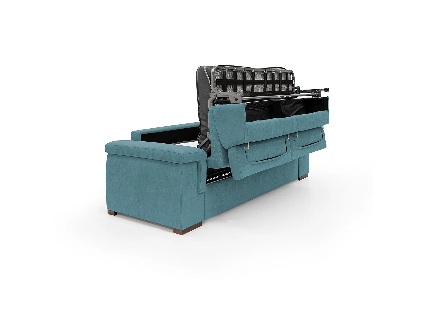 Giunone Divano letto mat. H18 220 cm (mat. 140x197 cm) azzurro