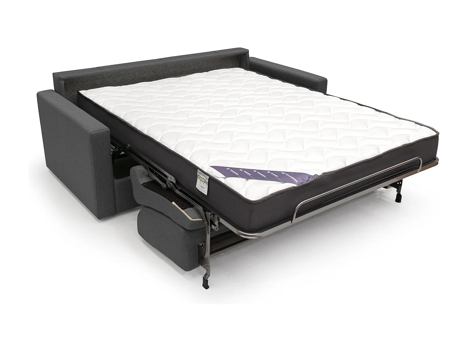 Chris Sofá cama convertible en tejido impermeable 206 cm (mat. 160x197) Antracita