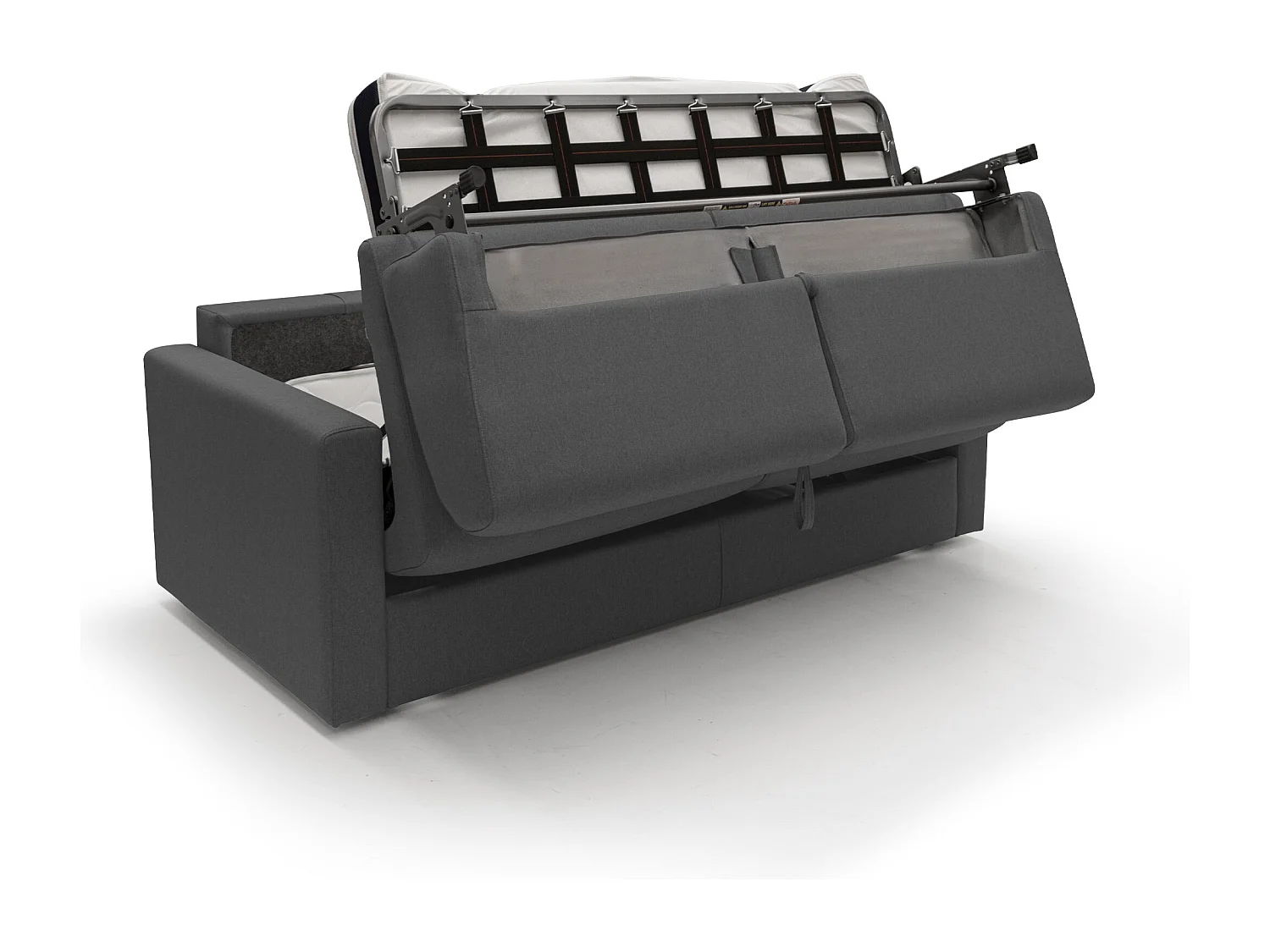 Chris Sofá cama convertible en tejido impermeable 206 cm (mat. 160x197) Antracita