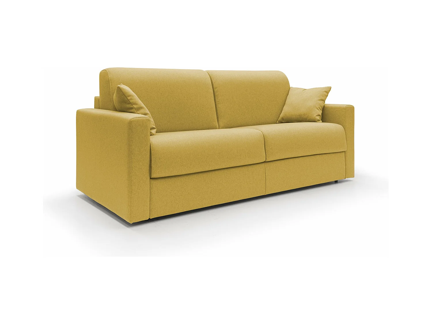 Chris Canapé lit convertible en tissu imperméable T13 166 cm (mat. 120x197) jaune