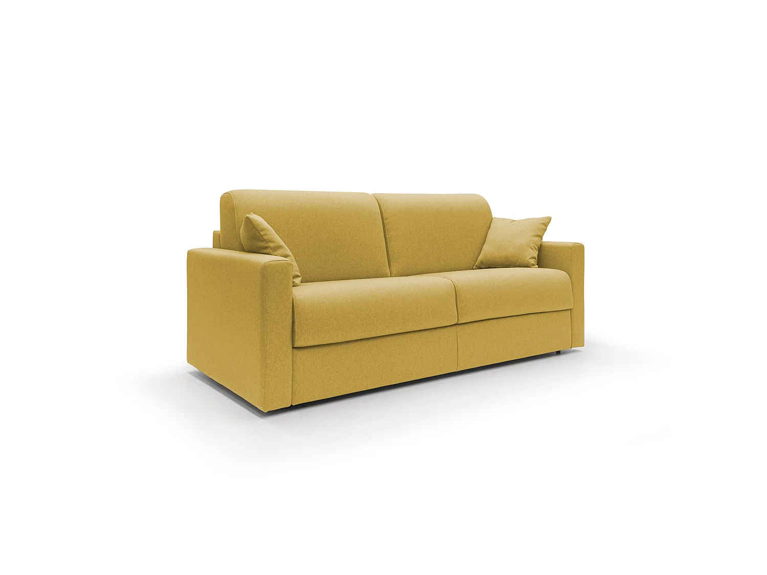Chris Sofá cama convertible en tejido impermeable 166 cm (mat. 120x197) Amarillo