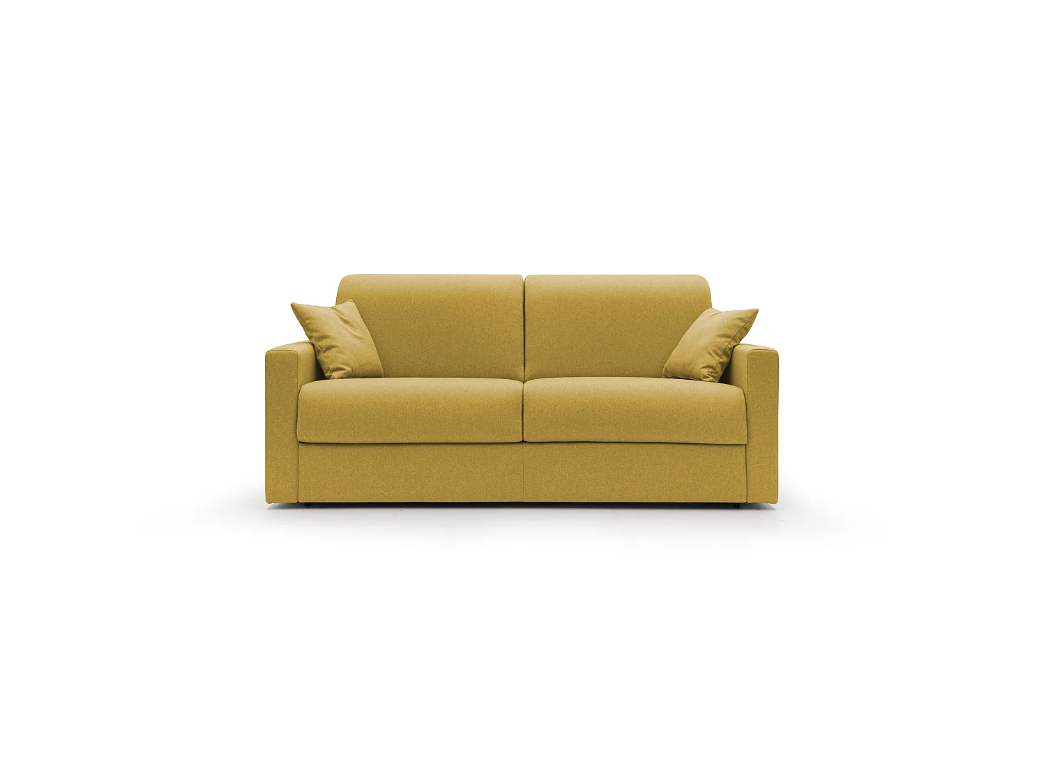 Chris Sofá cama convertible en tejido impermeable 166 cm (mat. 120x197) Amarillo