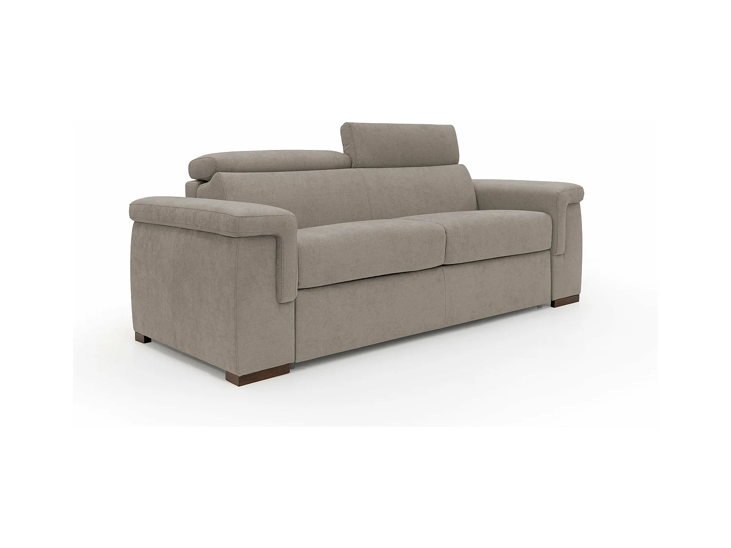 Giunone Canapé convertible matelas H18 cm en tissu imperméable T02 220 cm (mat. 140x297) beige