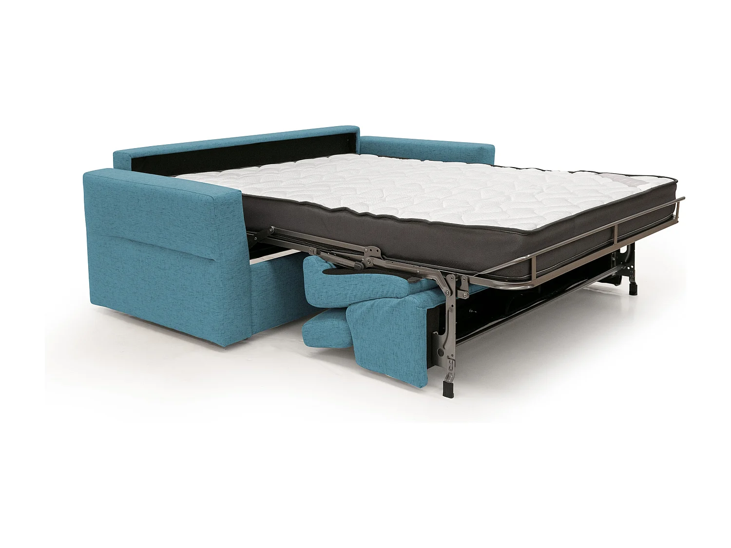 Avalon Sofá cama con colchón de 18 cm de altura en tejido impermeable 200 cm (140x197 cm) Azul Claro