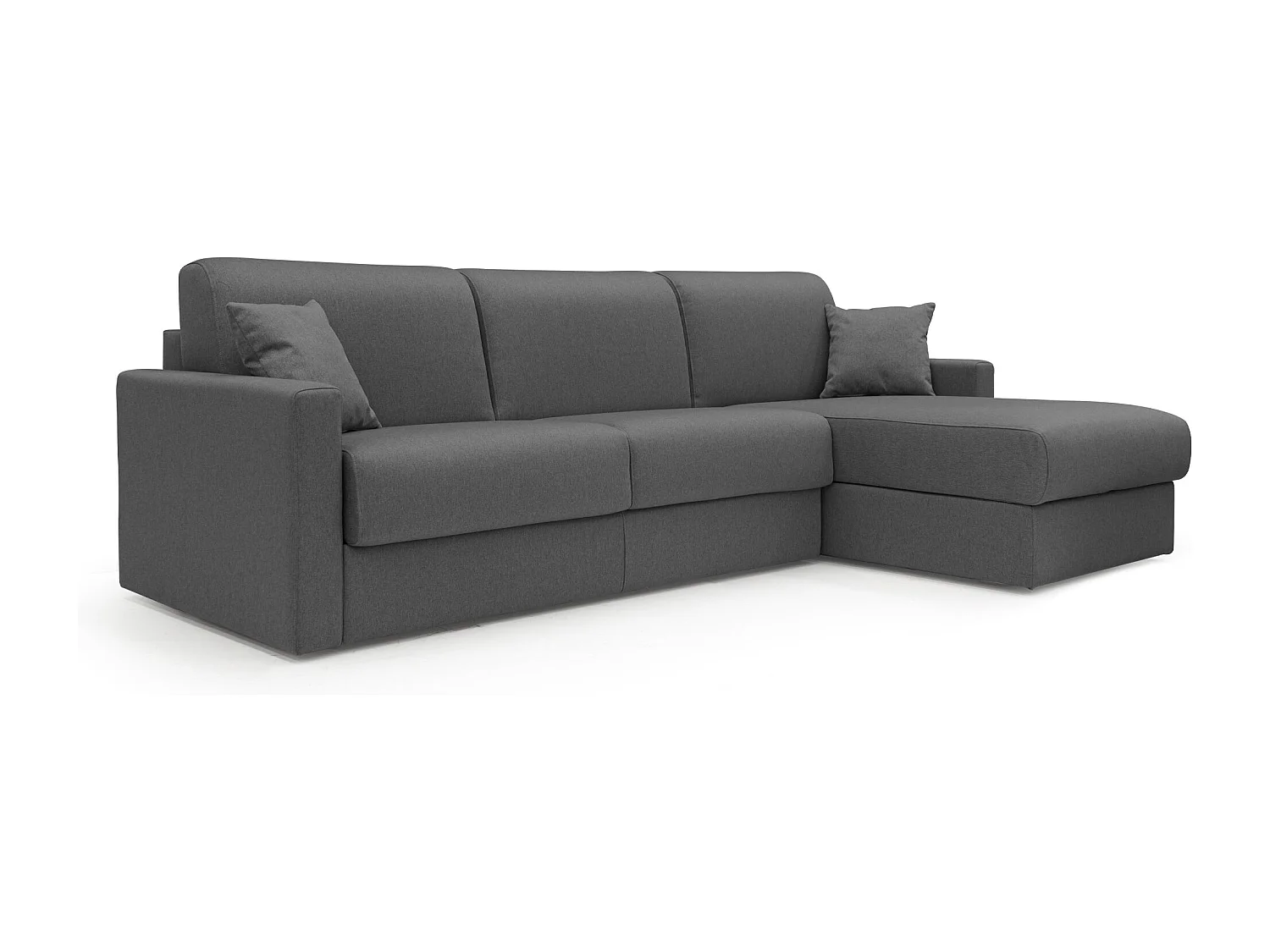 Chris 5-Sitzer-Ecksofa aus wasserfestem Stoff T13 288 cm links (mat. 120x197) anthrazit