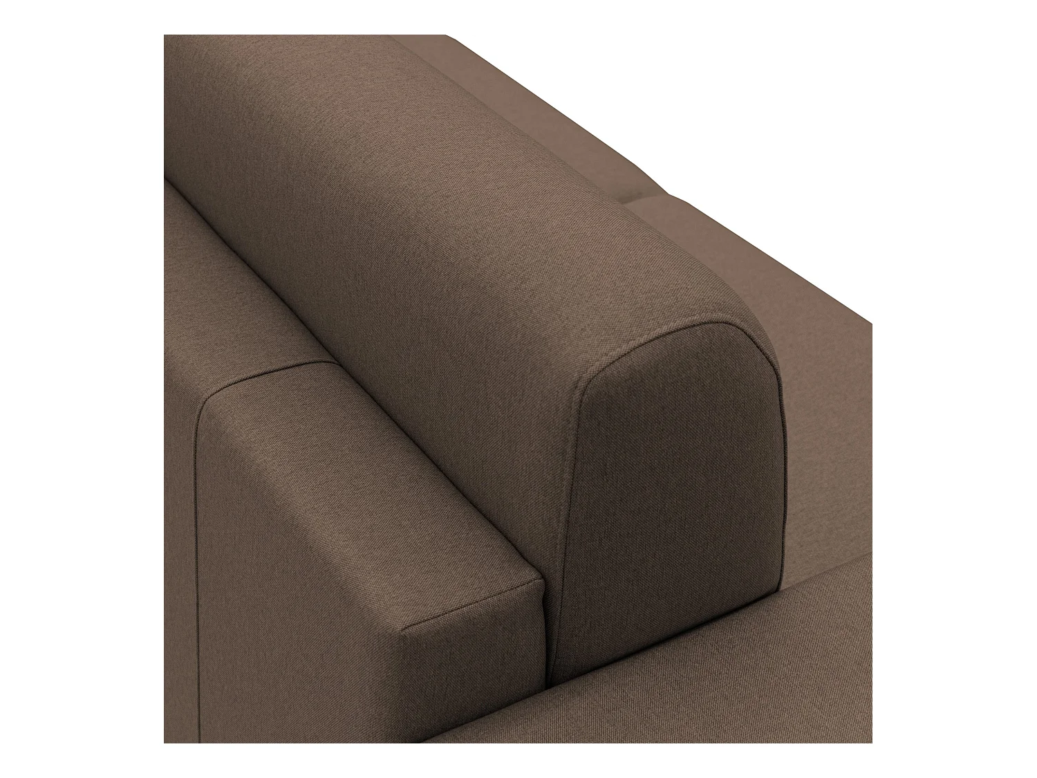 Chris Canapé d'angle 5 places en tissu imperméable 268 cm Gauche Brun