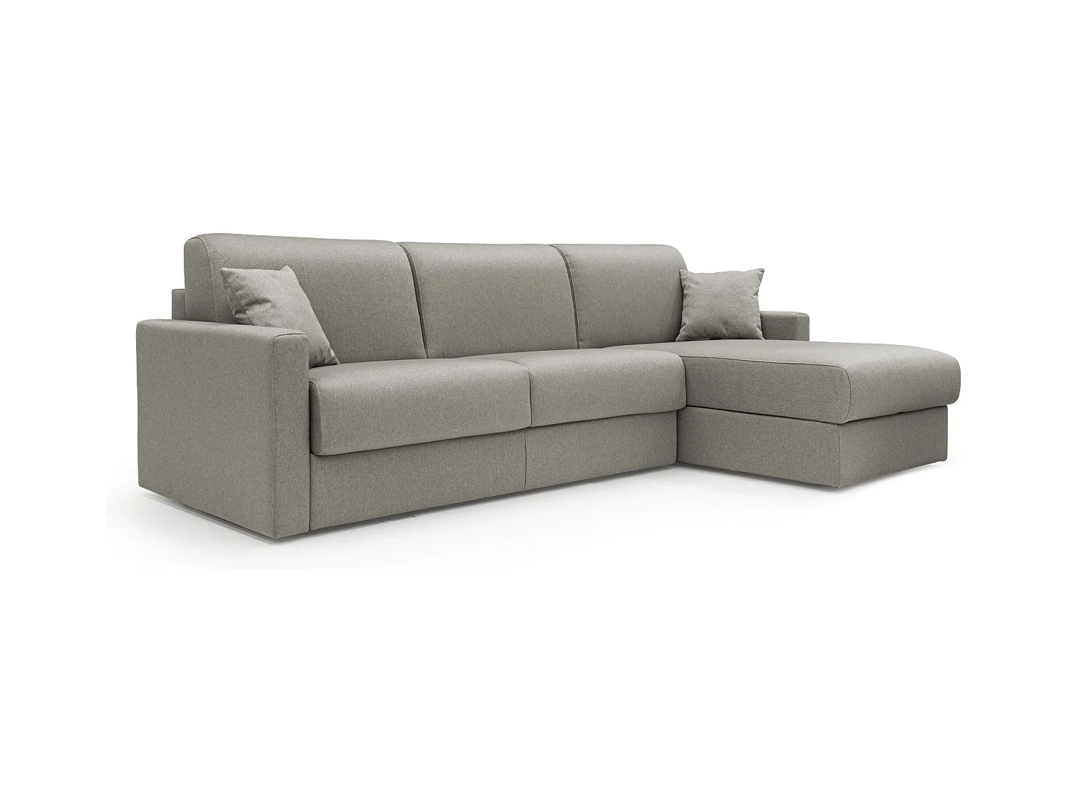 Chris Sofá esquinero de 5 plazas en tejido impermeable 248 cm Derecho (mat. 120x197) Taupe