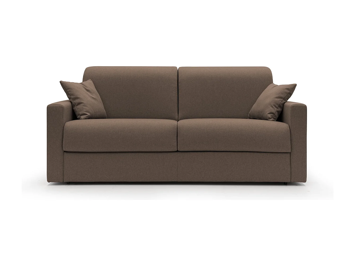 Chris Sofá cama convertible en tejido impermeable 166 cm (mat. 120x197) Marrón