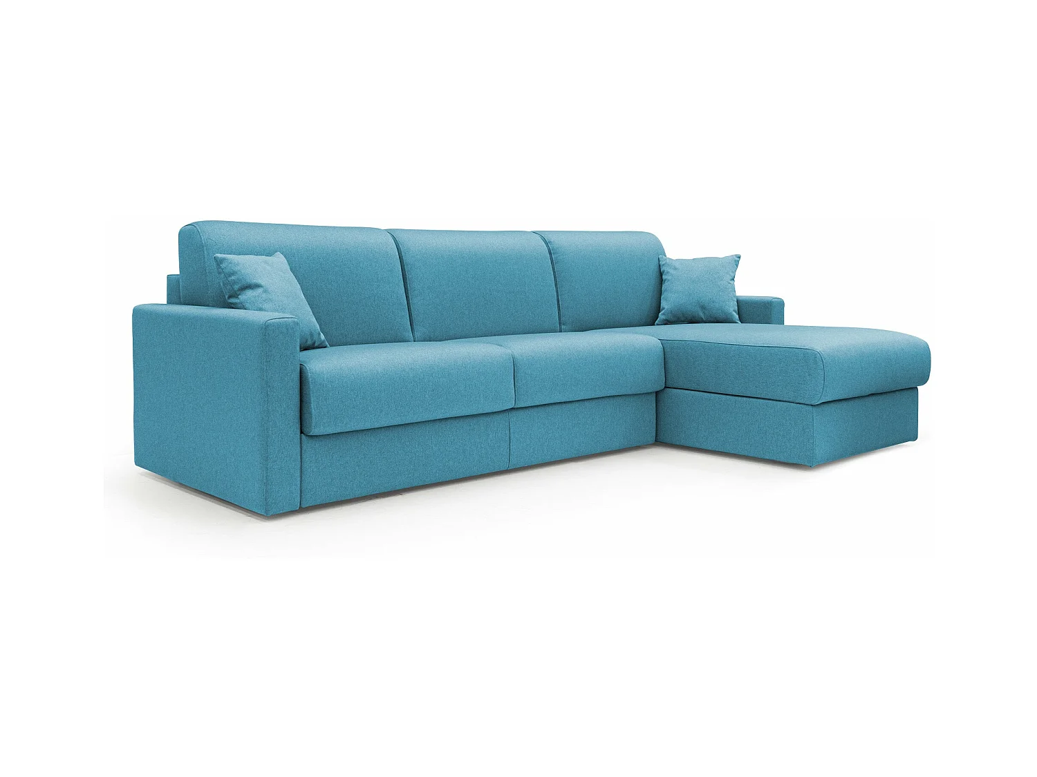 Chris Canapé d'angle 5 places en tissu imperméable 248 cm Gauche Bleu Ciel