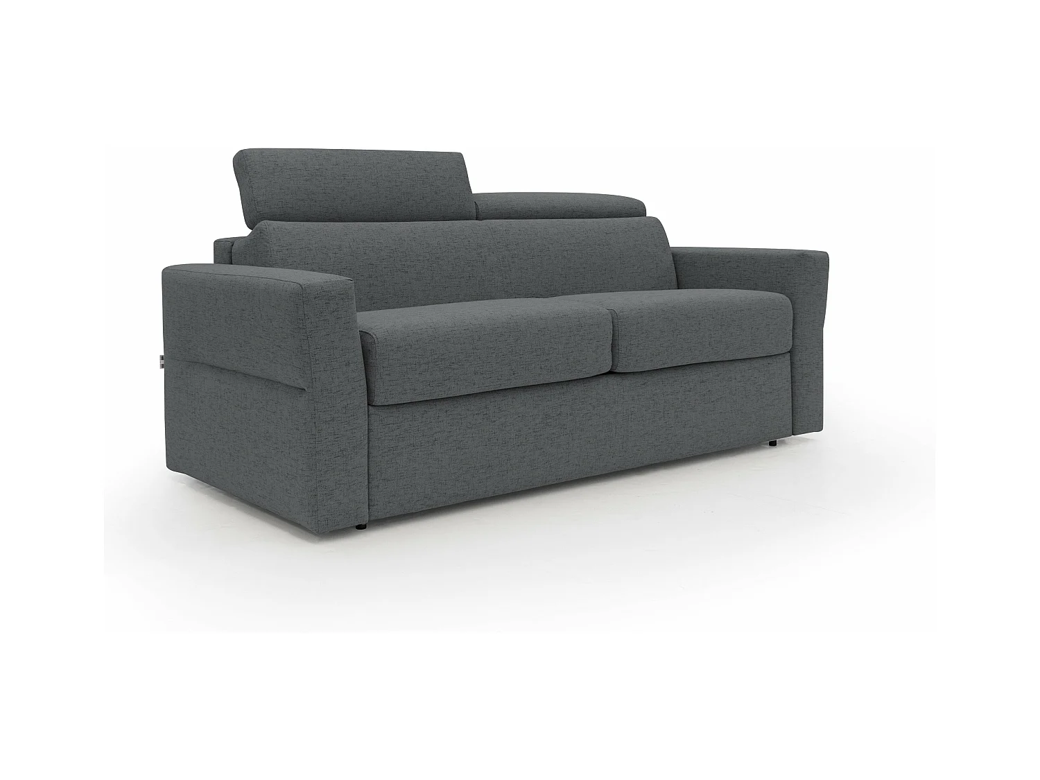 Avalon Canapé lit matelas H18 cm de haut en tissu imperméable T03 180 cm (120x197) anthracite