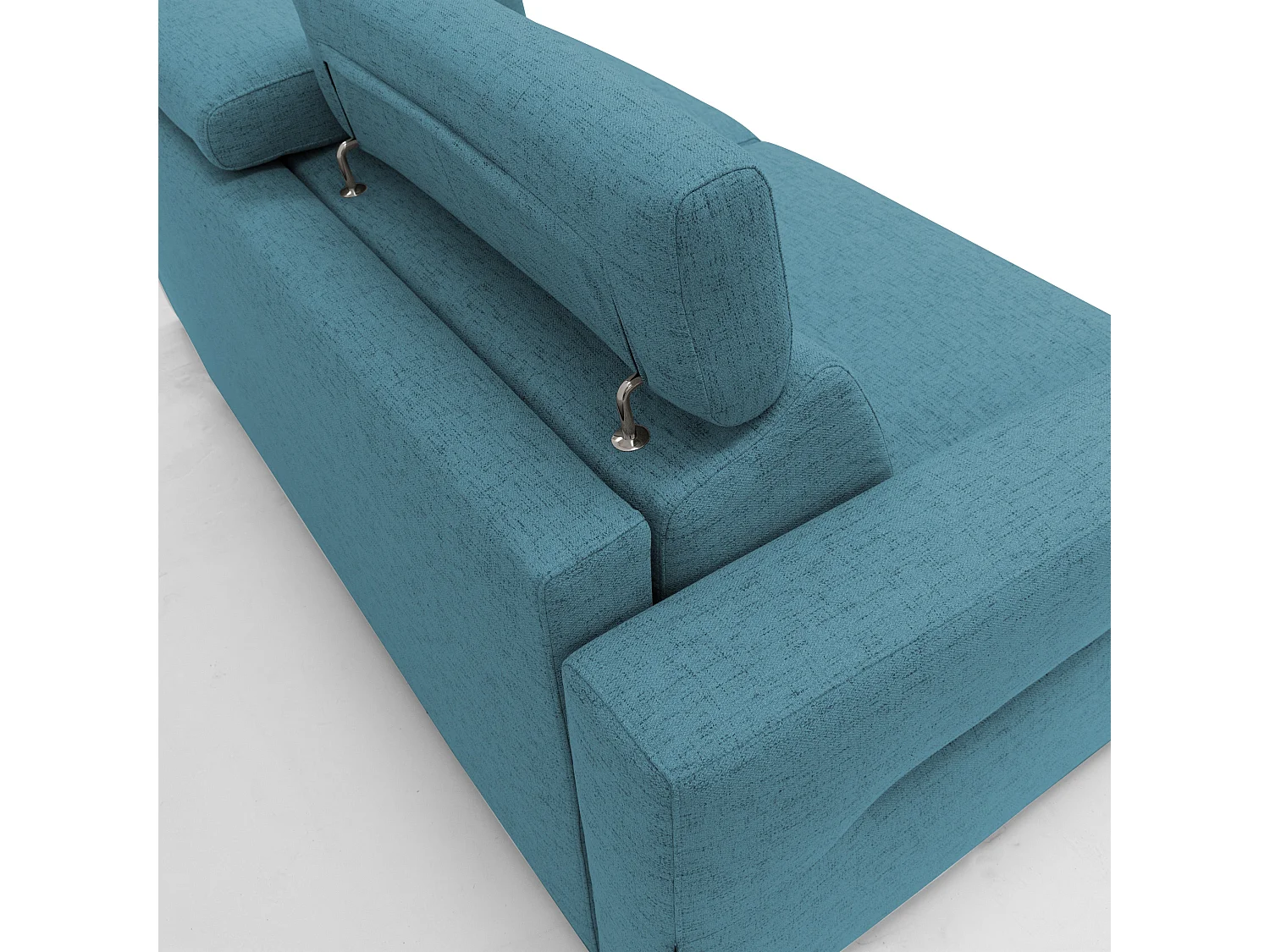 Avalon Divano letto con materasso H18 180 cm (mat. 120x197 cm) azzurro