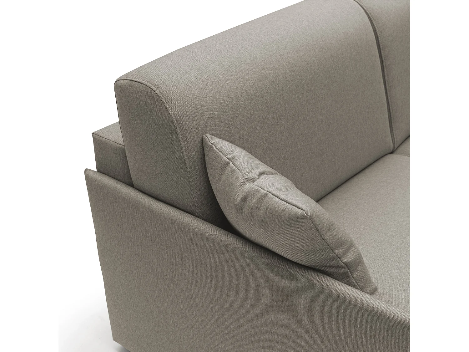 Evans Ecksofa mit Schlaffunktion aus wasserfestem Stoff T13 272 cm rechts (mat. 160x197) Taupe
