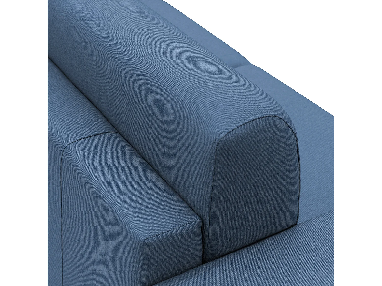 Chris 5-Sitzer-Ecksofa aus wasserfestem Stoff T13 268 cm links (mat. 120x197) blau
