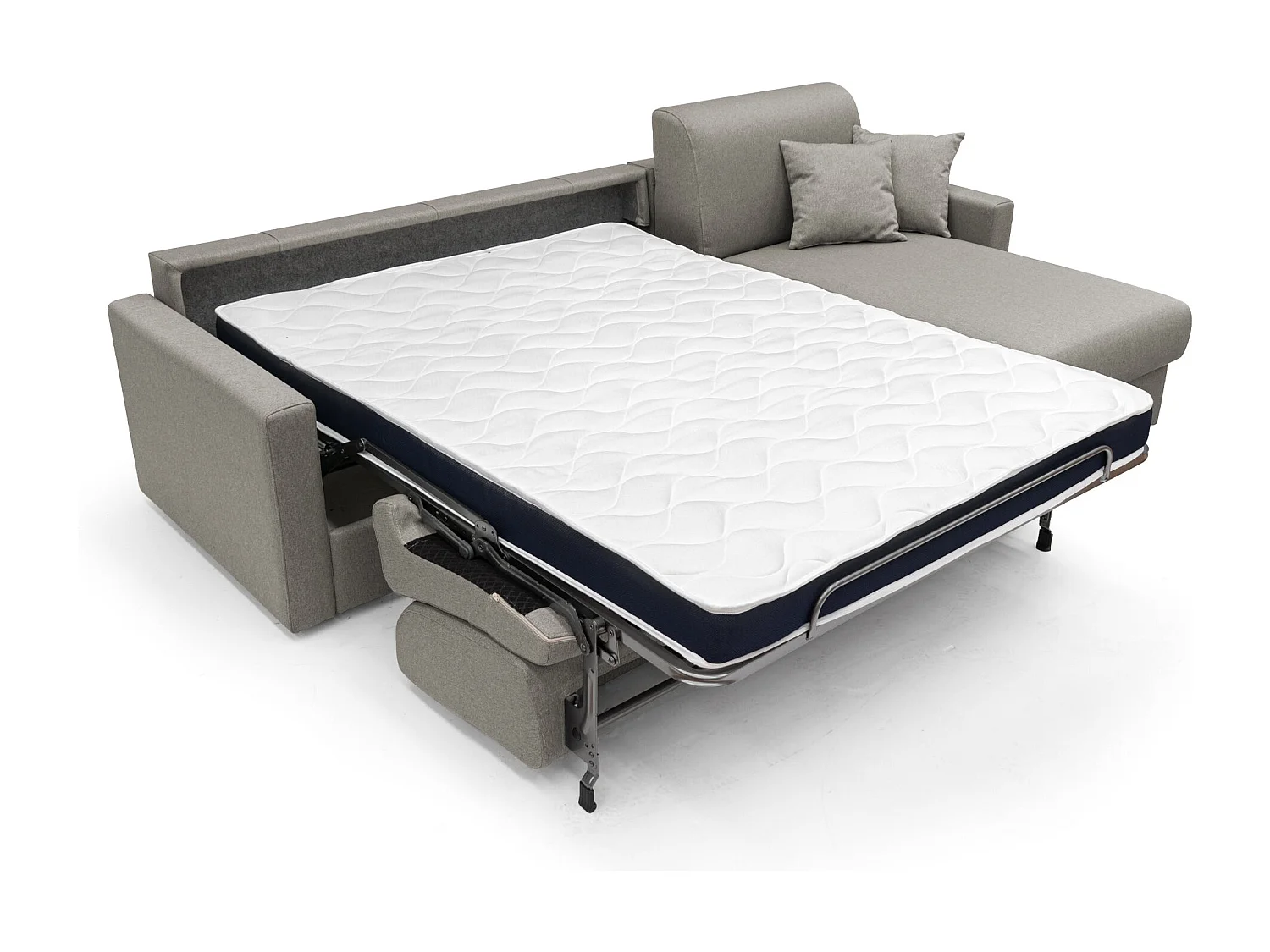 Chris Divano letto angolare 5 posti in tessuto impermeabile T13 268 cm Sinistro (mat. 140x197) tortora