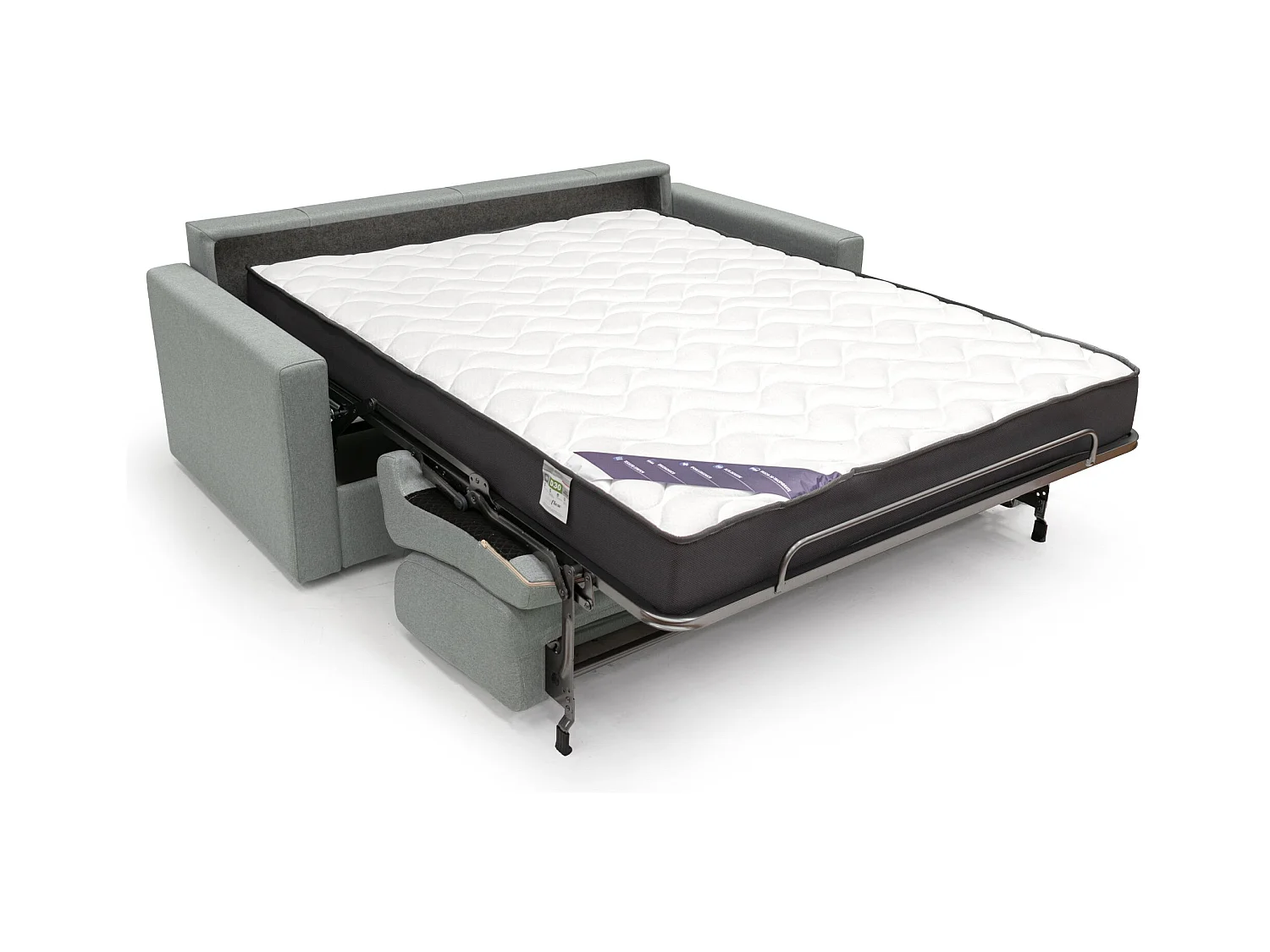 Chris Sofá cama convertible en tejido impermeable 206 cm (mat. 160x197) Azul Claro