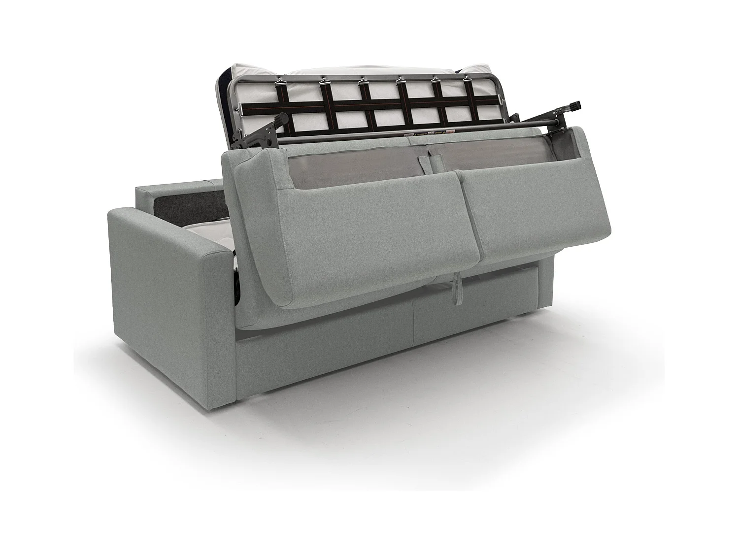 Chris Sofá cama convertible en tejido impermeable 206 cm (mat. 160x197) Azul Claro