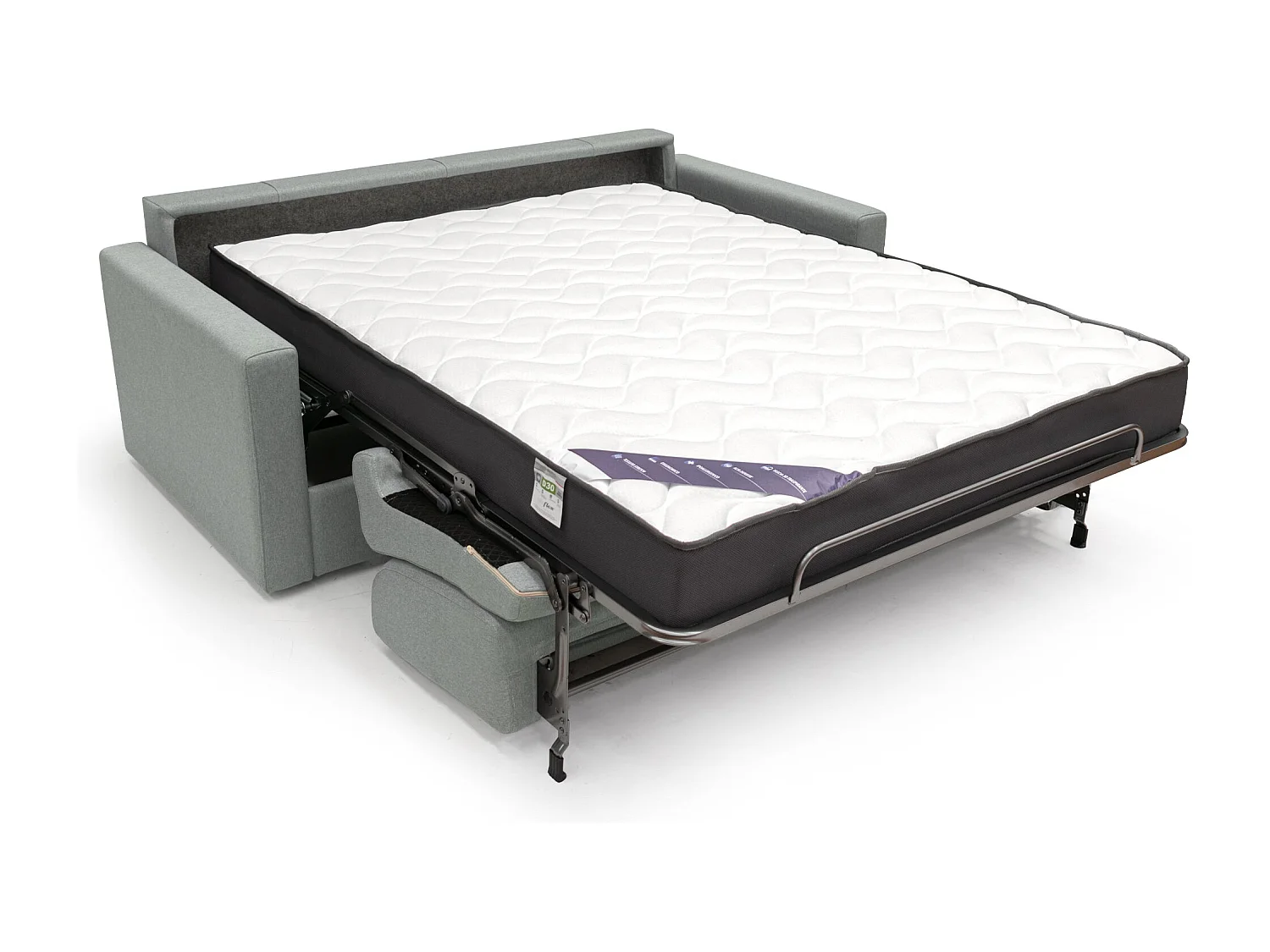 Chris Sofá cama convertible en tejido impermeable 206 cm (mat. 160x197) Azul Claro