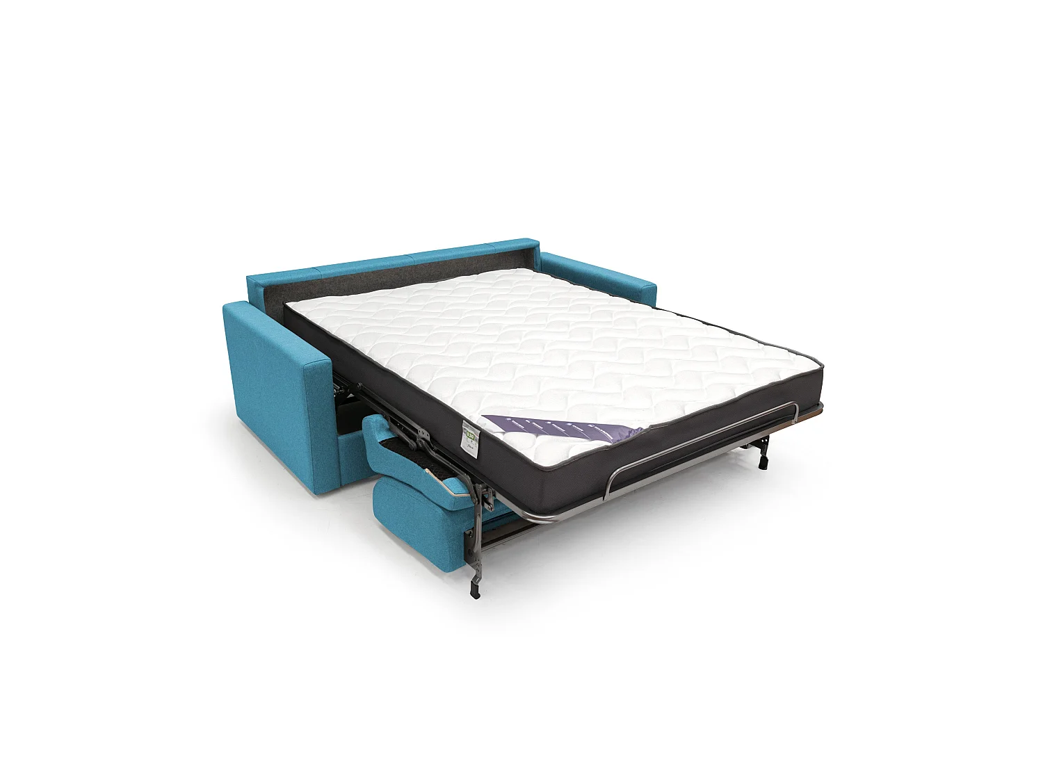Chris Divano letto matrimoniale tessuto impermeabile 206 cm azzurro
