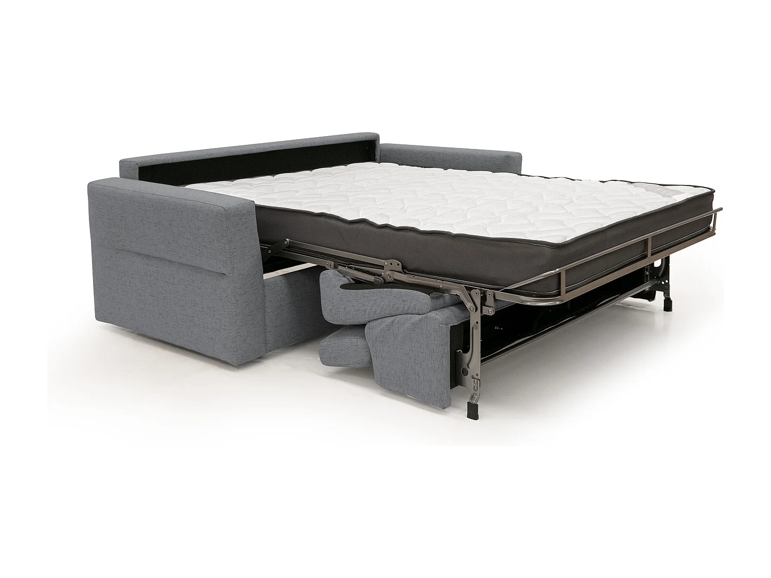Avalon Sofá cama con colchón de 18 cm de altura en tejido impermeable 180 cm (120x197 cm) Gris