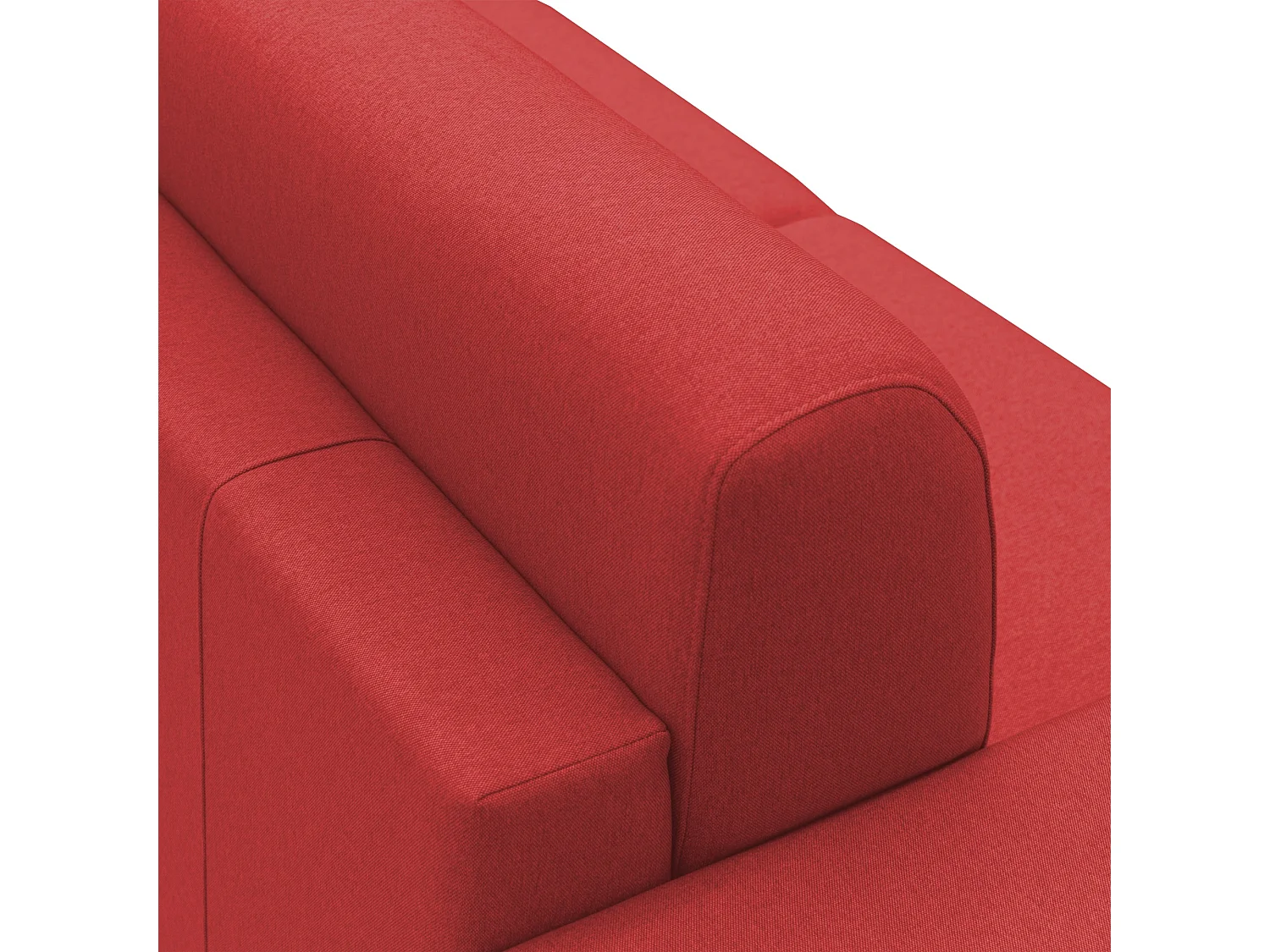 Chris Sofá esquinero de 5 plazas en tejido impermeable 268 cm Izquierdo (mat. 140x197) Rojo