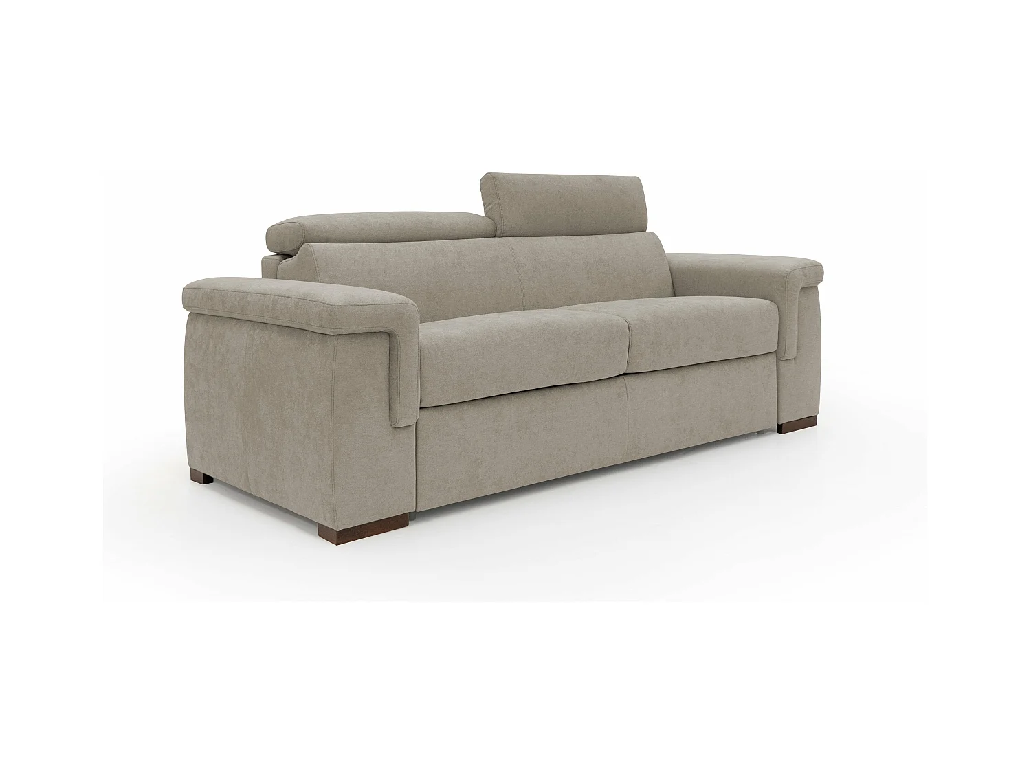 Giunone Canapé convertible matelas H18 cm en tissu imperméable T02 220 cm (mat. 140x297) creme