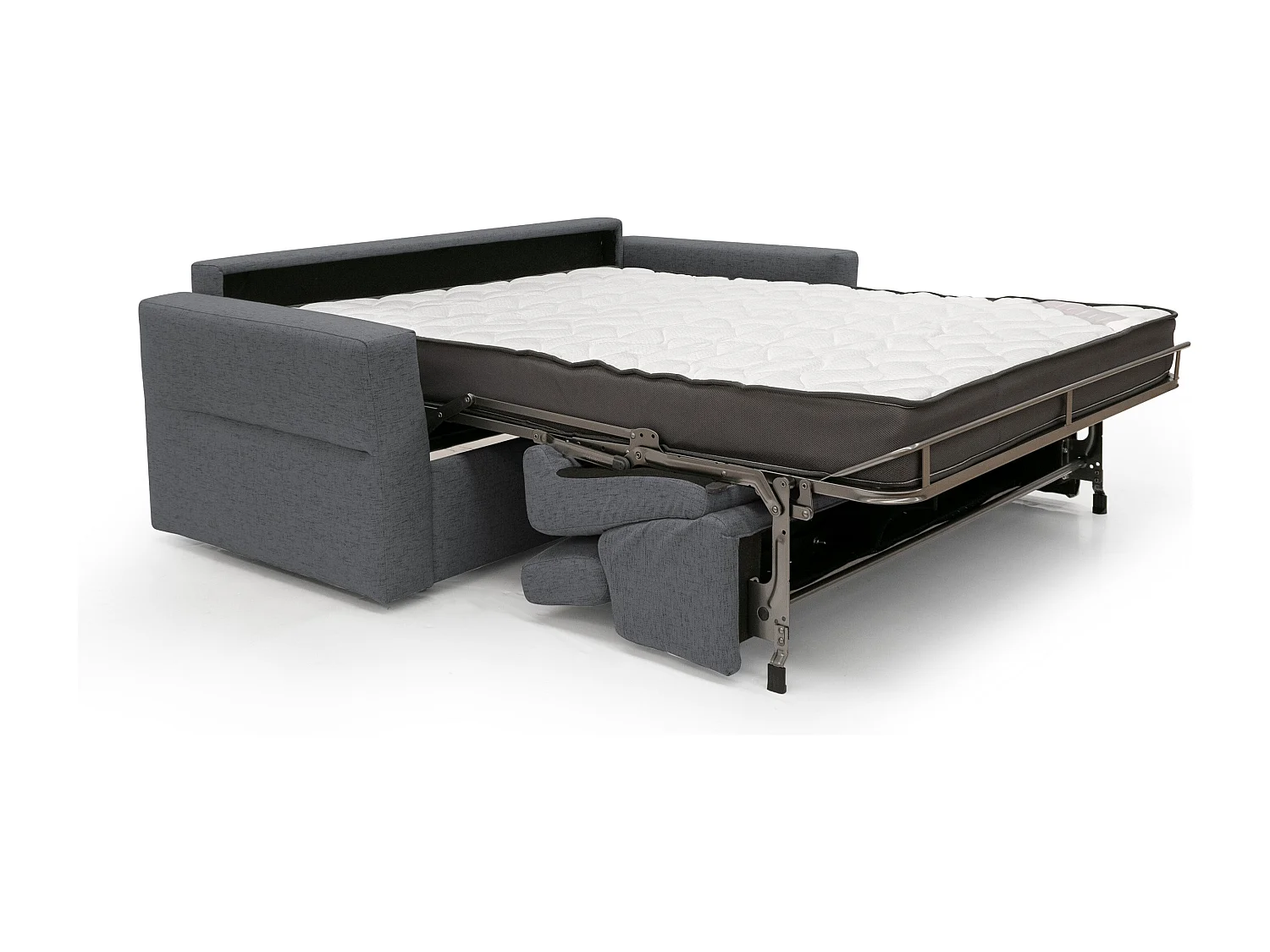 Avalon Sofá cama con colchón de 18 cm de altura en tejido impermeable 200 cm (140x197 cm) Antracita
