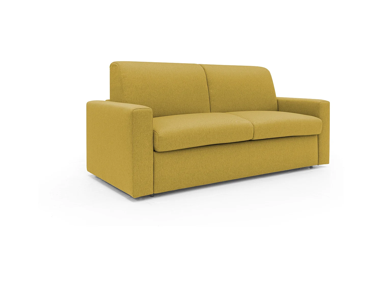 Kansas Canapé lit convertible h20 cm en tissu imperméable T13 172 cm (mat. 120x197) jaune