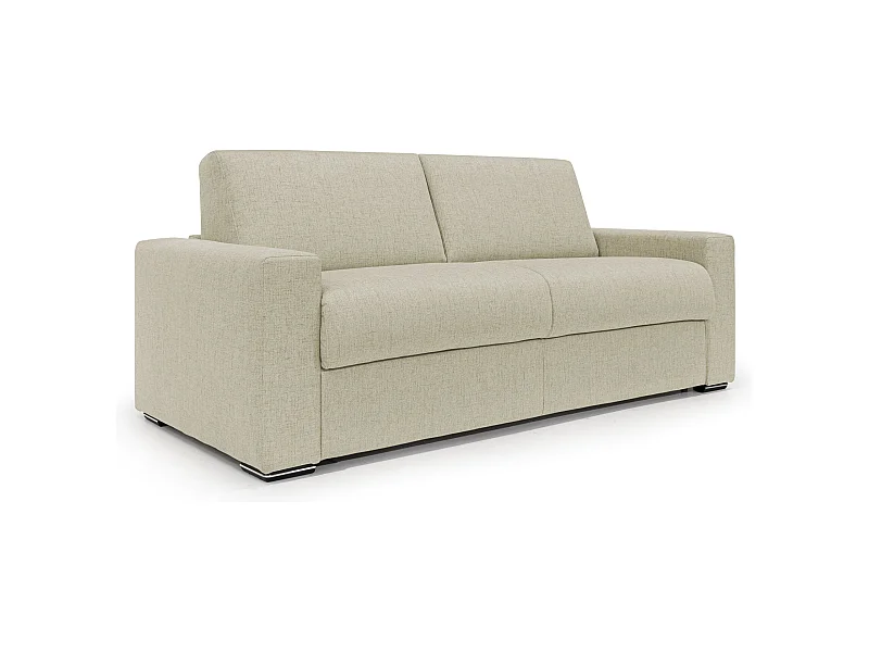 Nixon Schlafsofa mit 20 cm Matratze aus wasserfestem Stoff T03 200 cm (mat. 140x197) Beige
