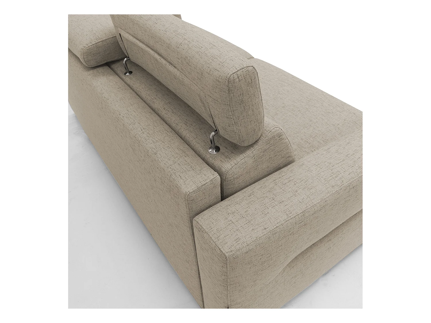 Avalon Sofá cama con colchón de 18 cm de altura en tejido impermeable 200 cm (140x197 cm) Beige