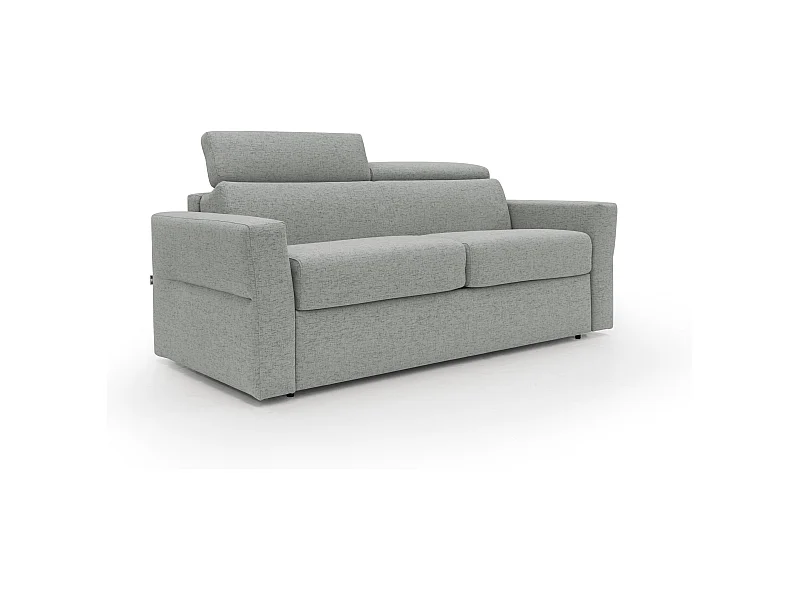 Avalon Schlafsofa mit 18 cm hoher Matratze aus wasserfestem Stoff T03 220 cm (160x197) hellgrau