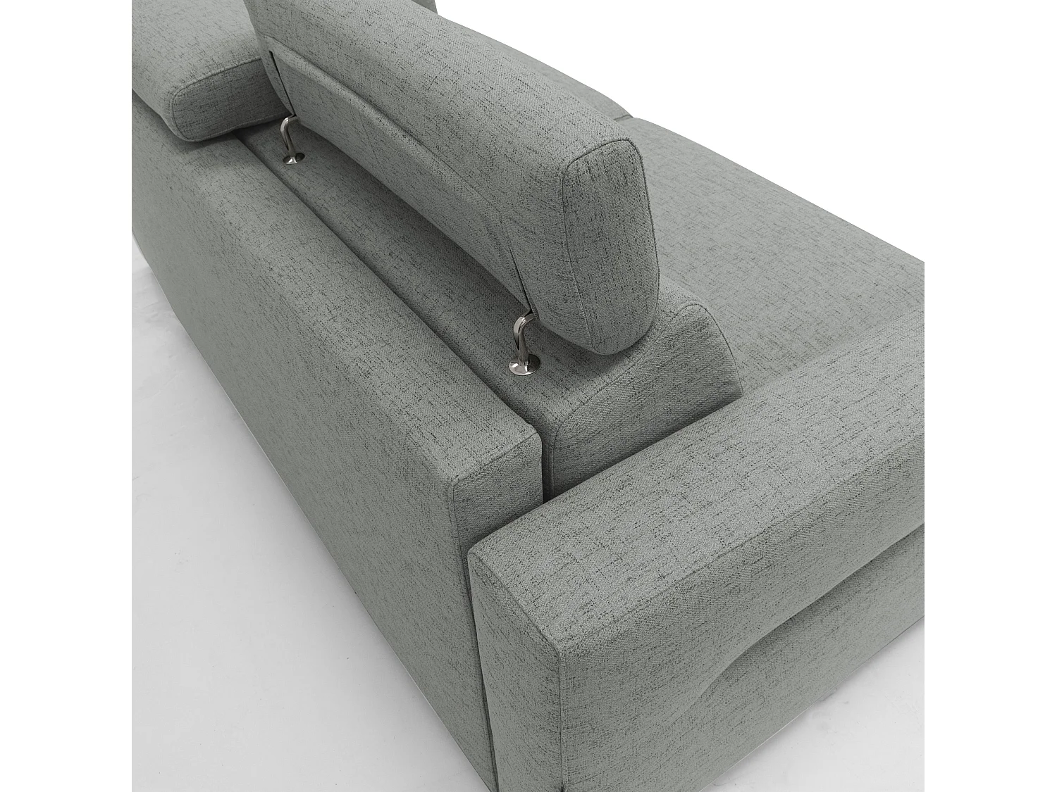 Avalon Sofá cama con colchón de 18 cm de altura en tejido impermeable 220 cm (160x197 cm) Gris Claro