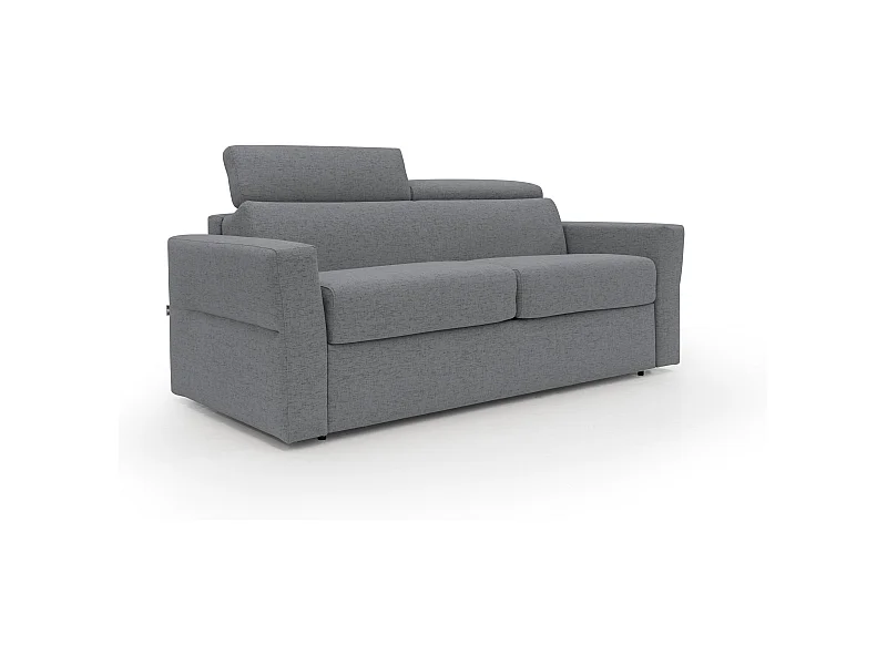 Avalon Schlafsofa mit 18 cm hoher Matratze aus wasserfestem Stoff T03 220 cm (160x197) grau