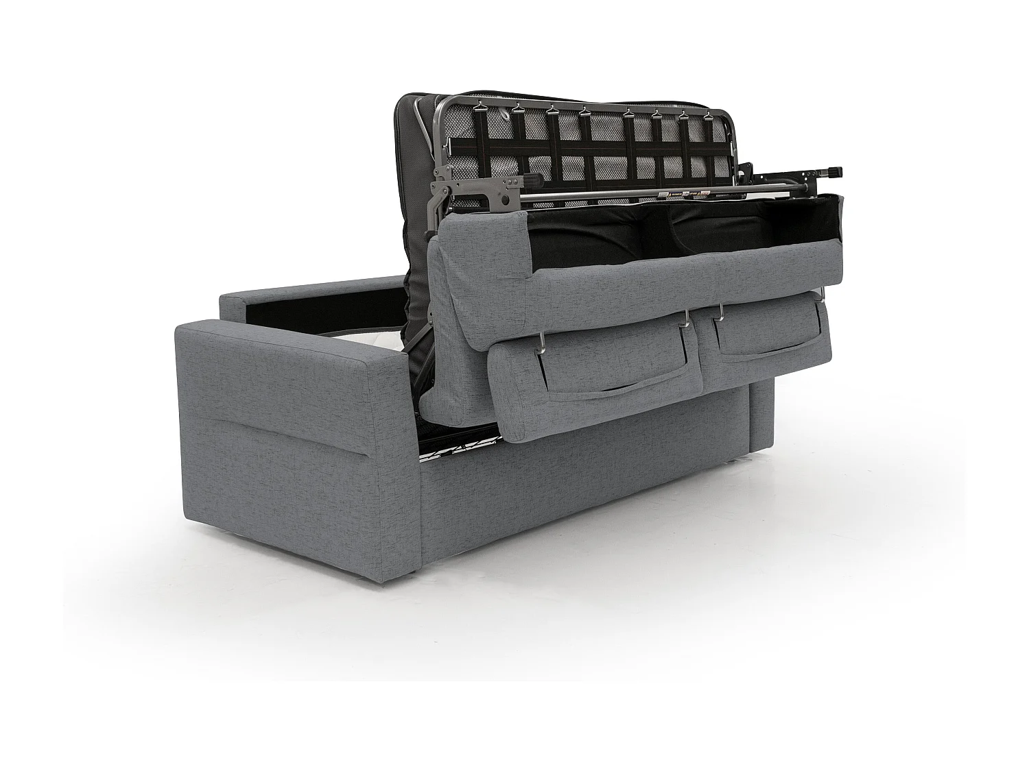 Avalon Sofá cama con colchón de 18 cm de altura en tejido impermeable 220 cm (160x197 cm) Gris