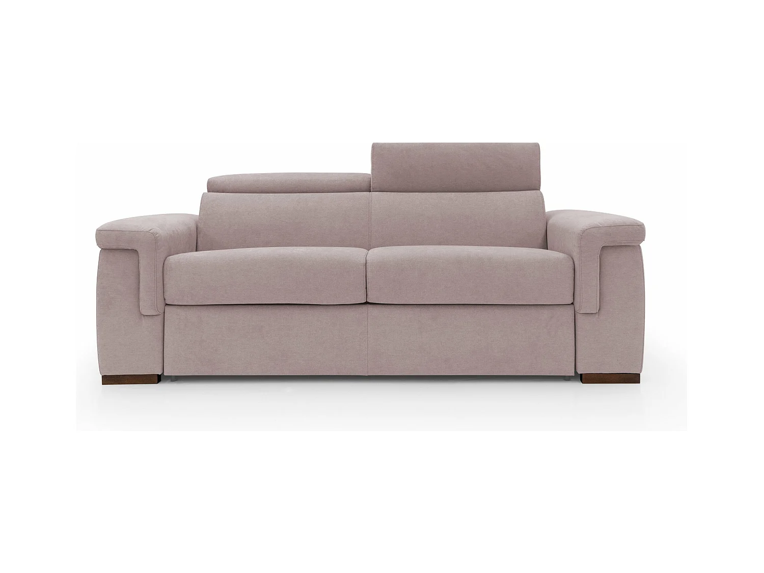 Giunone Sofá cama convertible con colchón de 18 cm y reposacabezas reclinables en tejido impermeable 240 cm (mat. 160x197 cm) Rosa