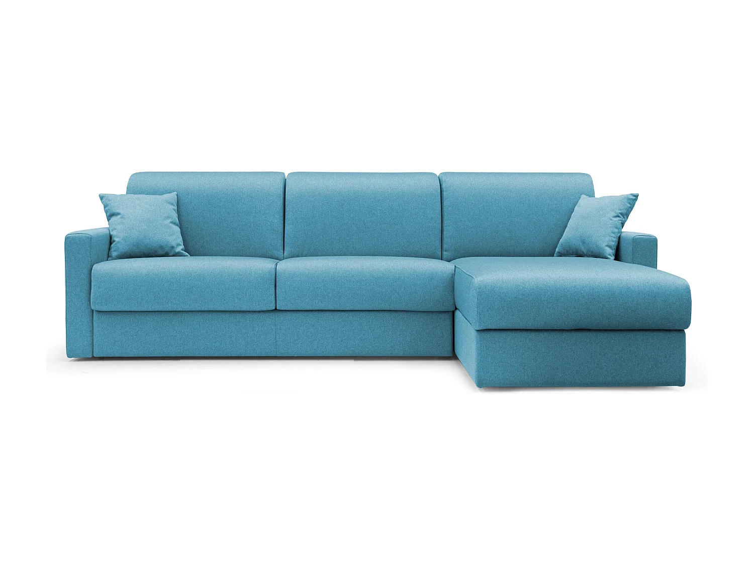 Chris Divano letto angolare 5 posti in tessuto impermeabile T13 248 cm Destro (mat. 120x197) azzurro
