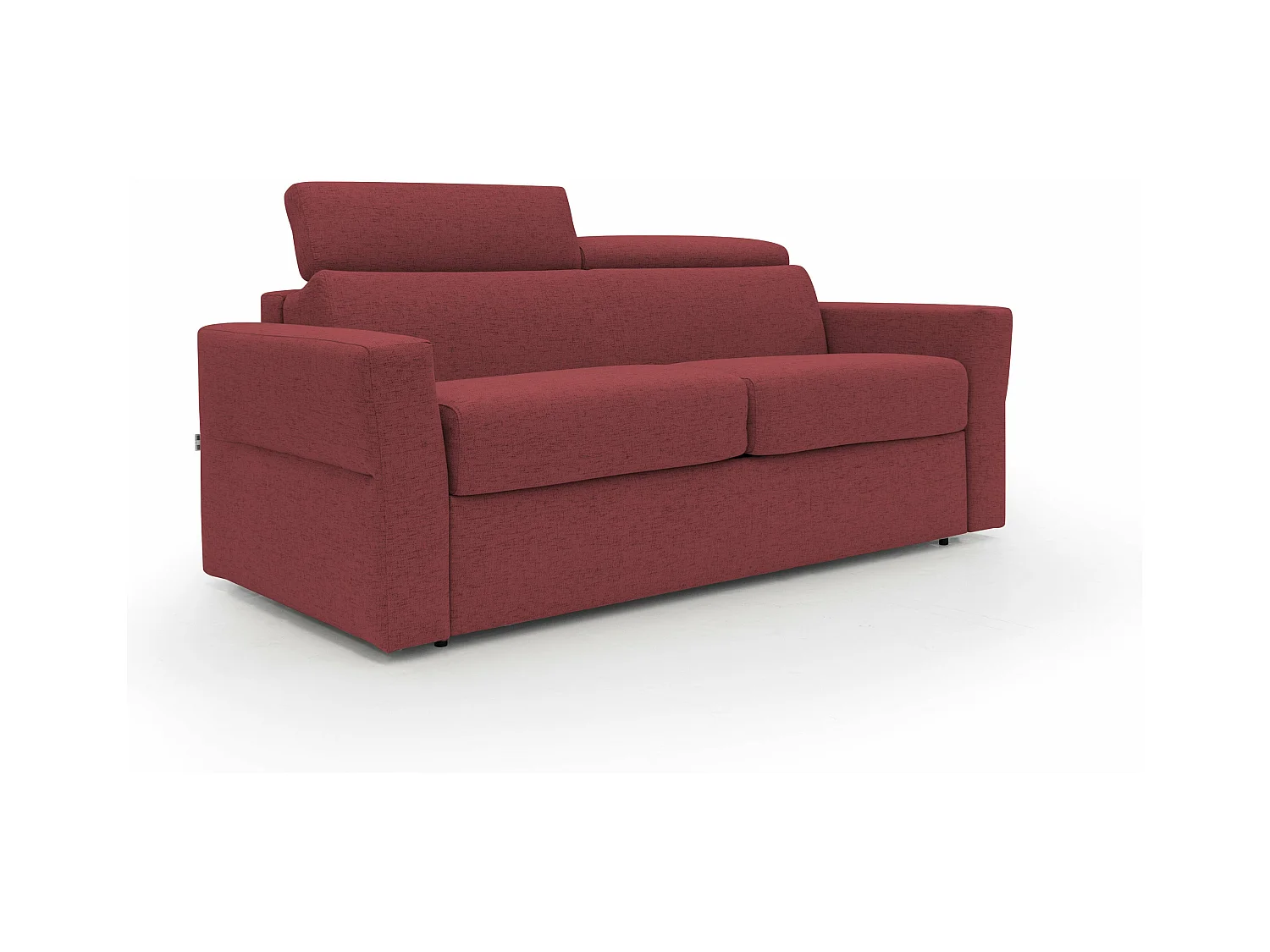 Avalon Canapé lit matelas H18 cm de haut en tissu imperméable T03 220 cm (160x197) rouge